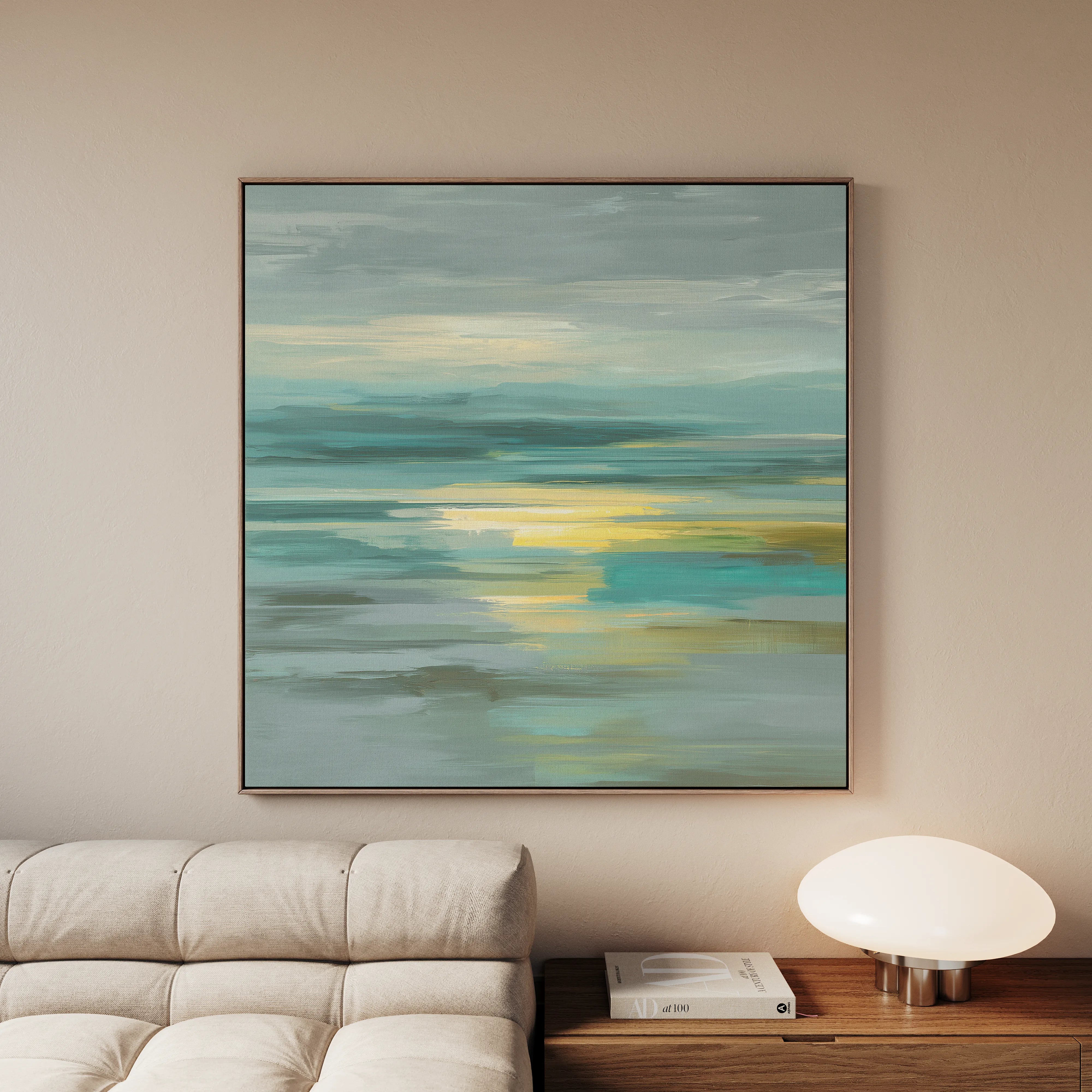 Abstract 787 Canvas Art 16" x 16" / 40 x 40 cm / Black