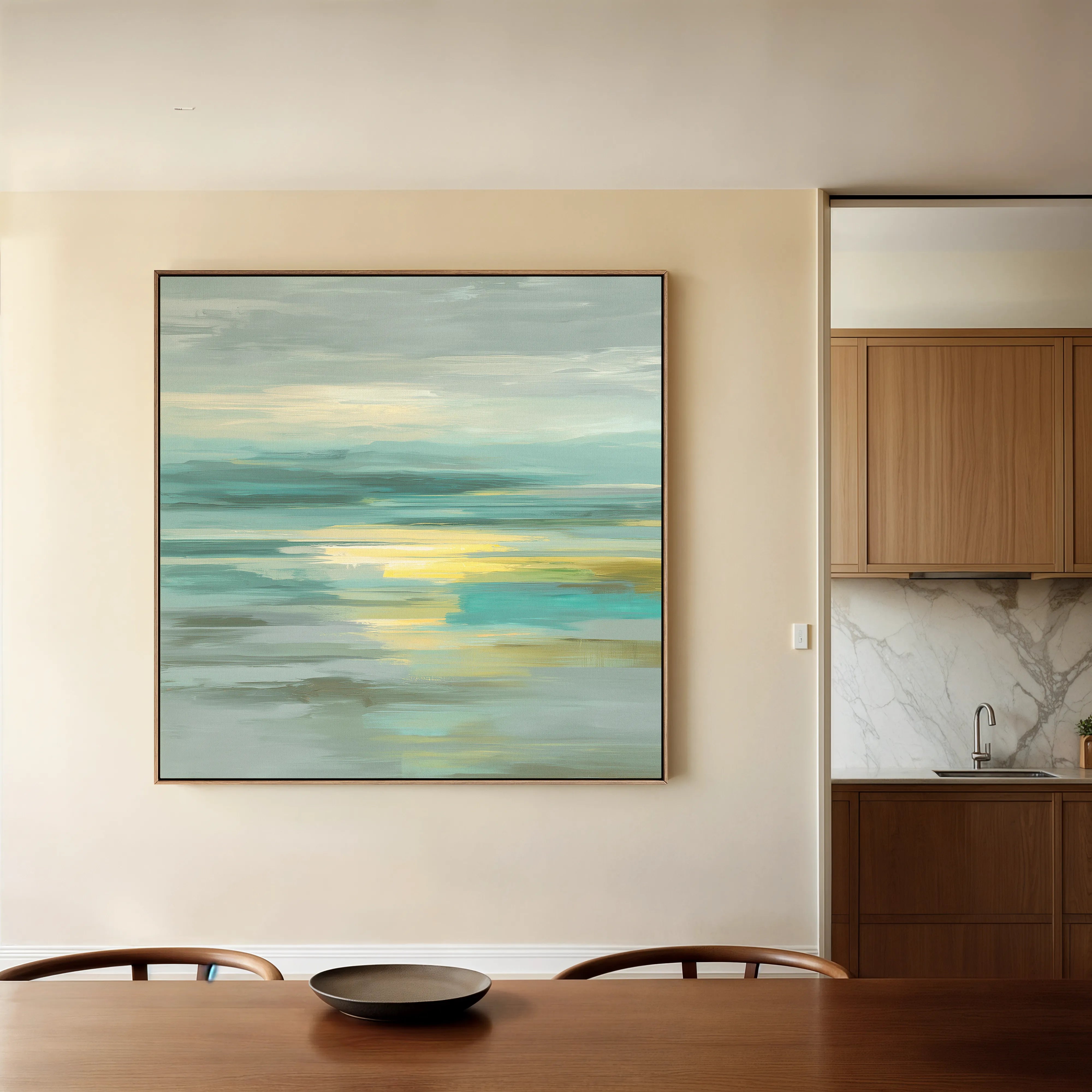 Abstract 787 Canvas Art 16" x 16" / 40 x 40 cm / Black