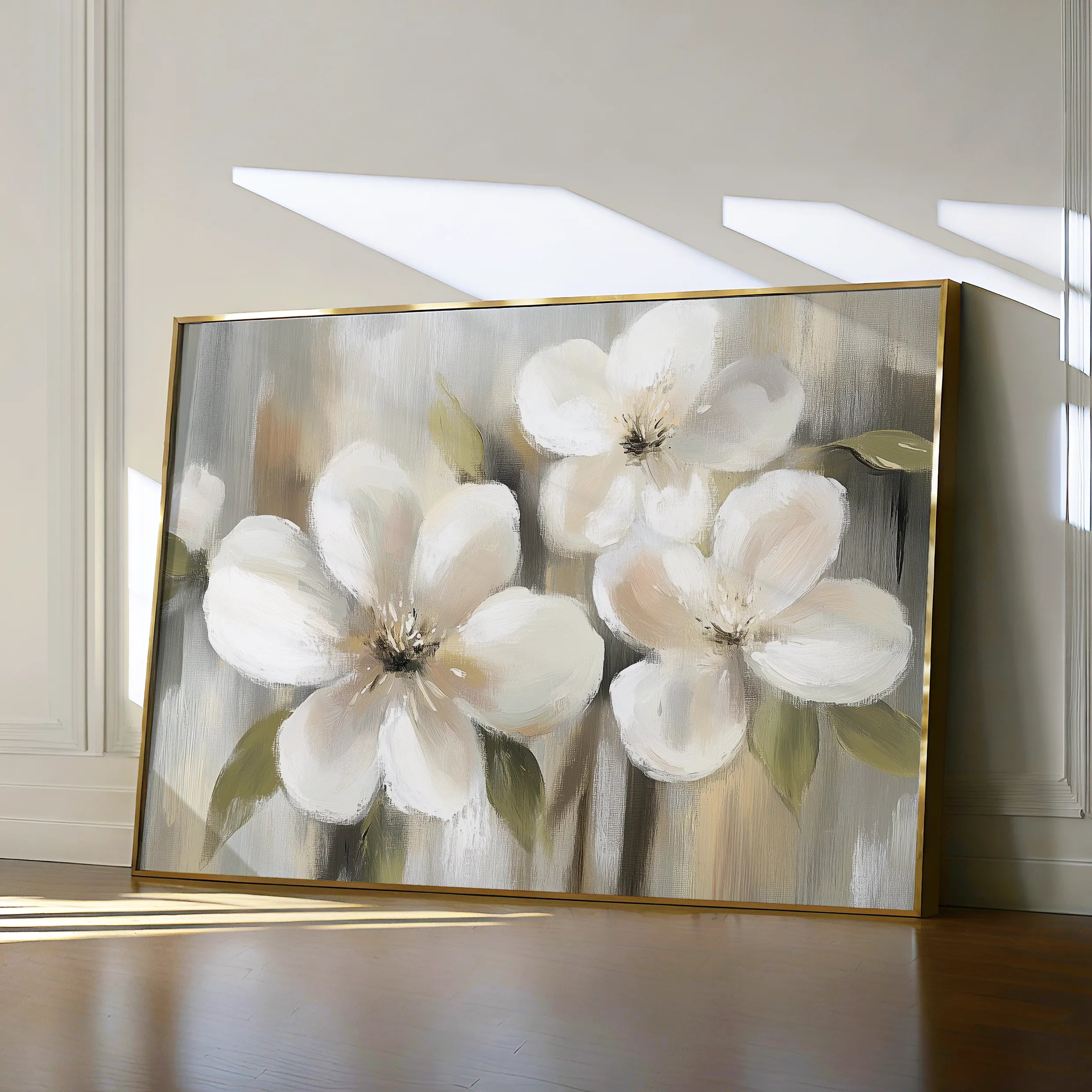 Floral 787 Canvas Art 18" x 24" / 45 x 60 cm / Black