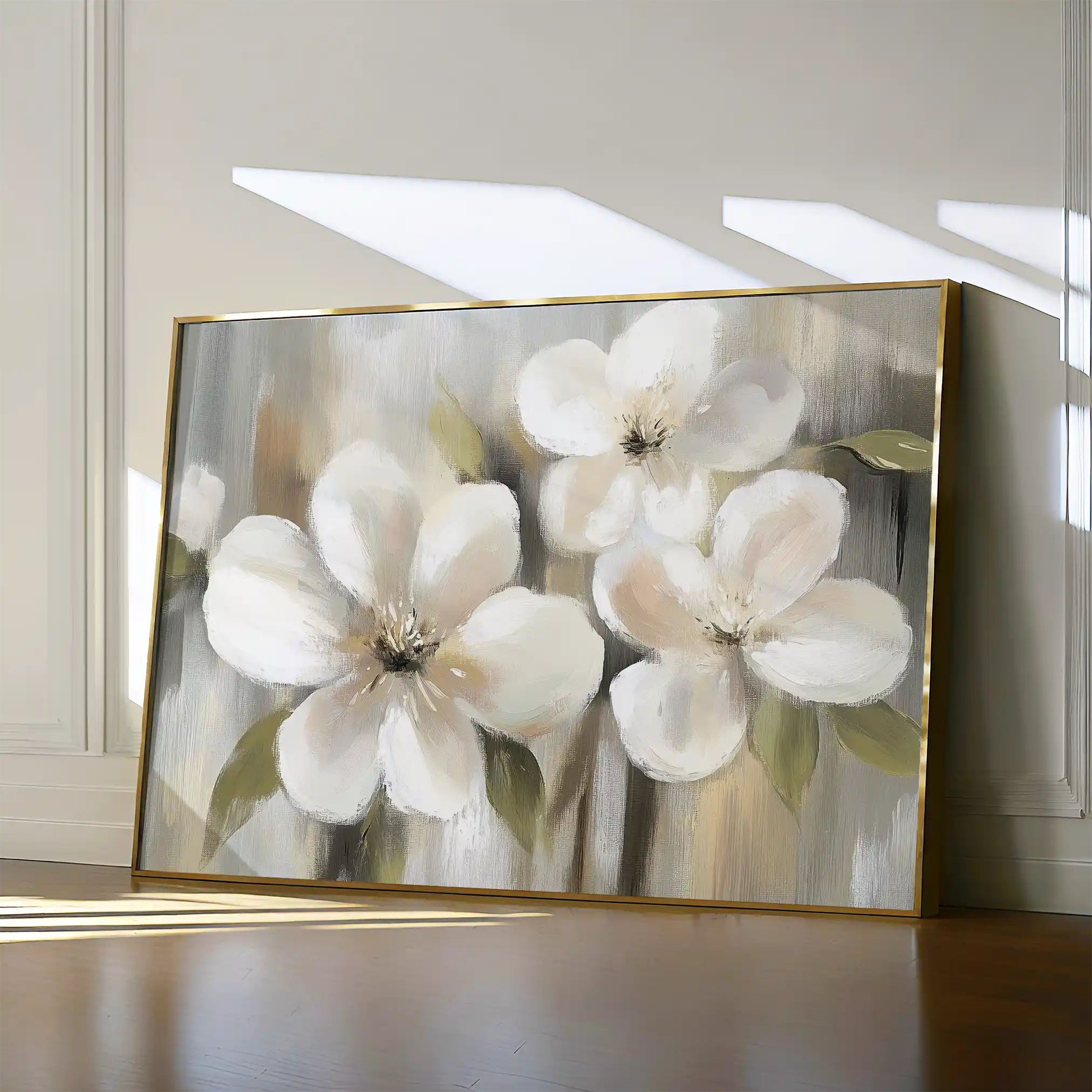 Floral 787 Canvas Art 60 x 40 cm / Black
