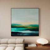 Abstract 788 Canvas Art 16" x 16" / 40 x 40 cm / Black