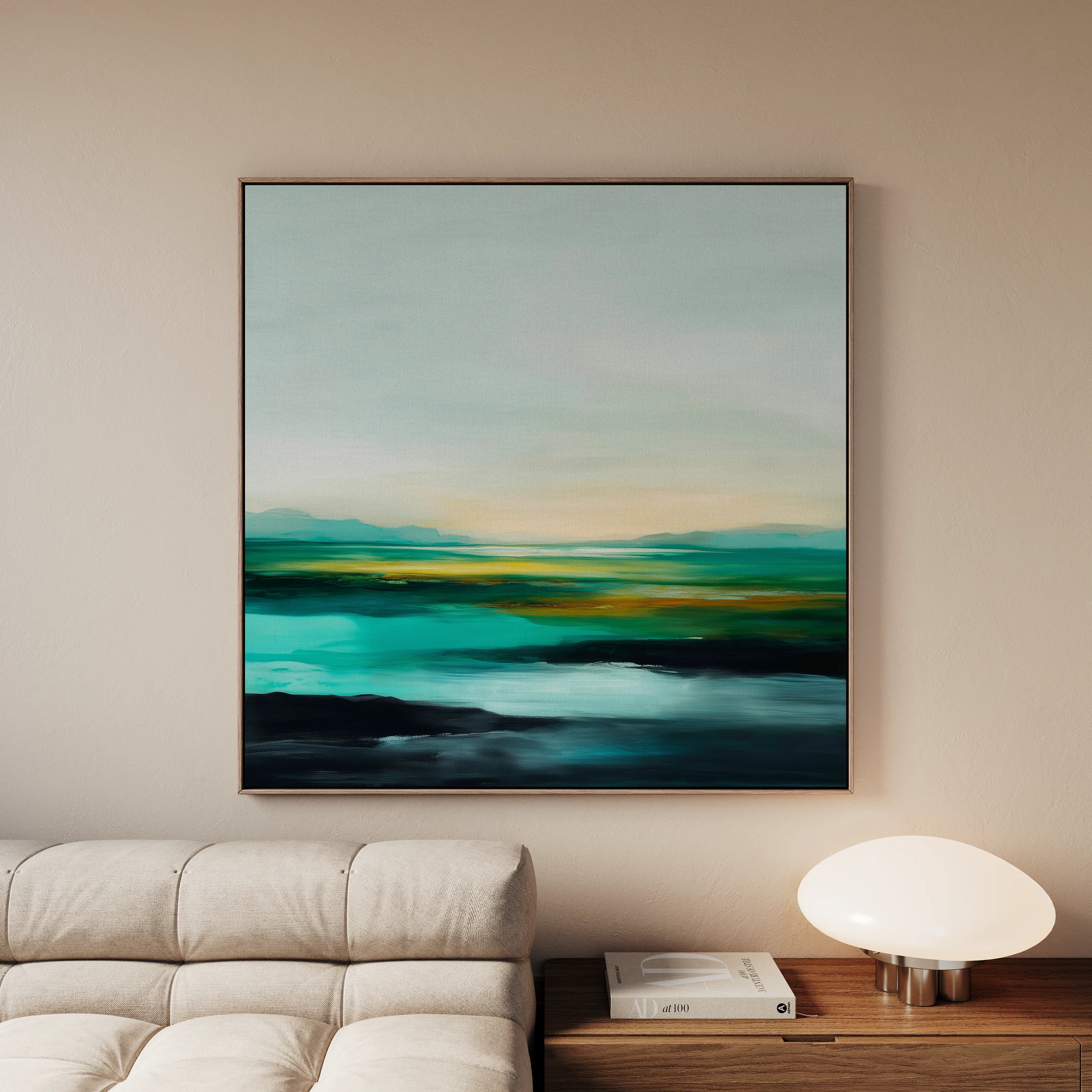 Abstract 788 Canvas Art 16" x 16" / 40 x 40 cm / Black