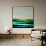 Abstract 788 Canvas Art 16" x 16" / 40 x 40 cm / Black