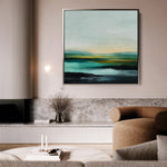Abstract 788 Canvas Art 16" x 16" / 40 x 40 cm / Black