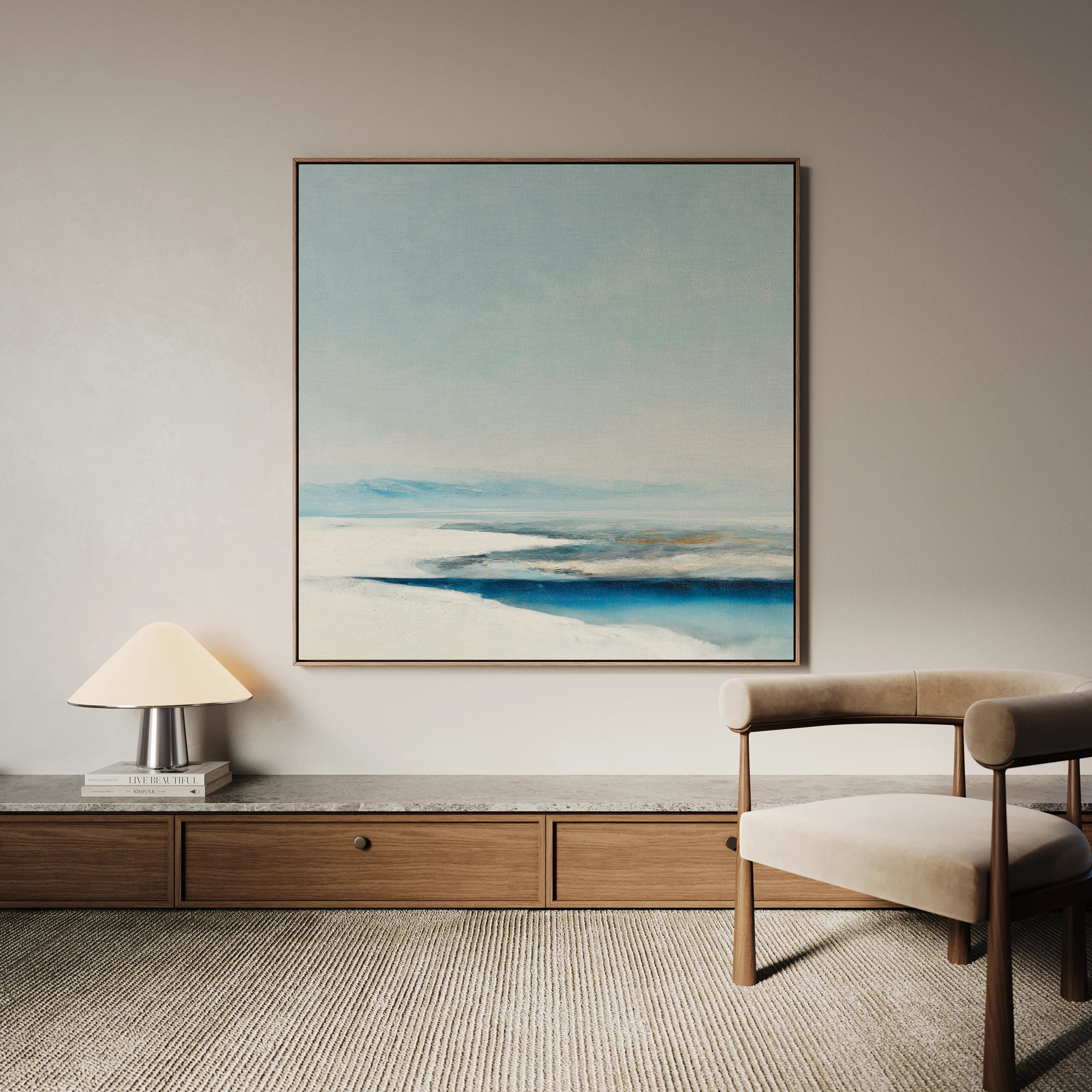 Abstract 790 Canvas Art 16" x 16" / 40 x 40 cm / Black