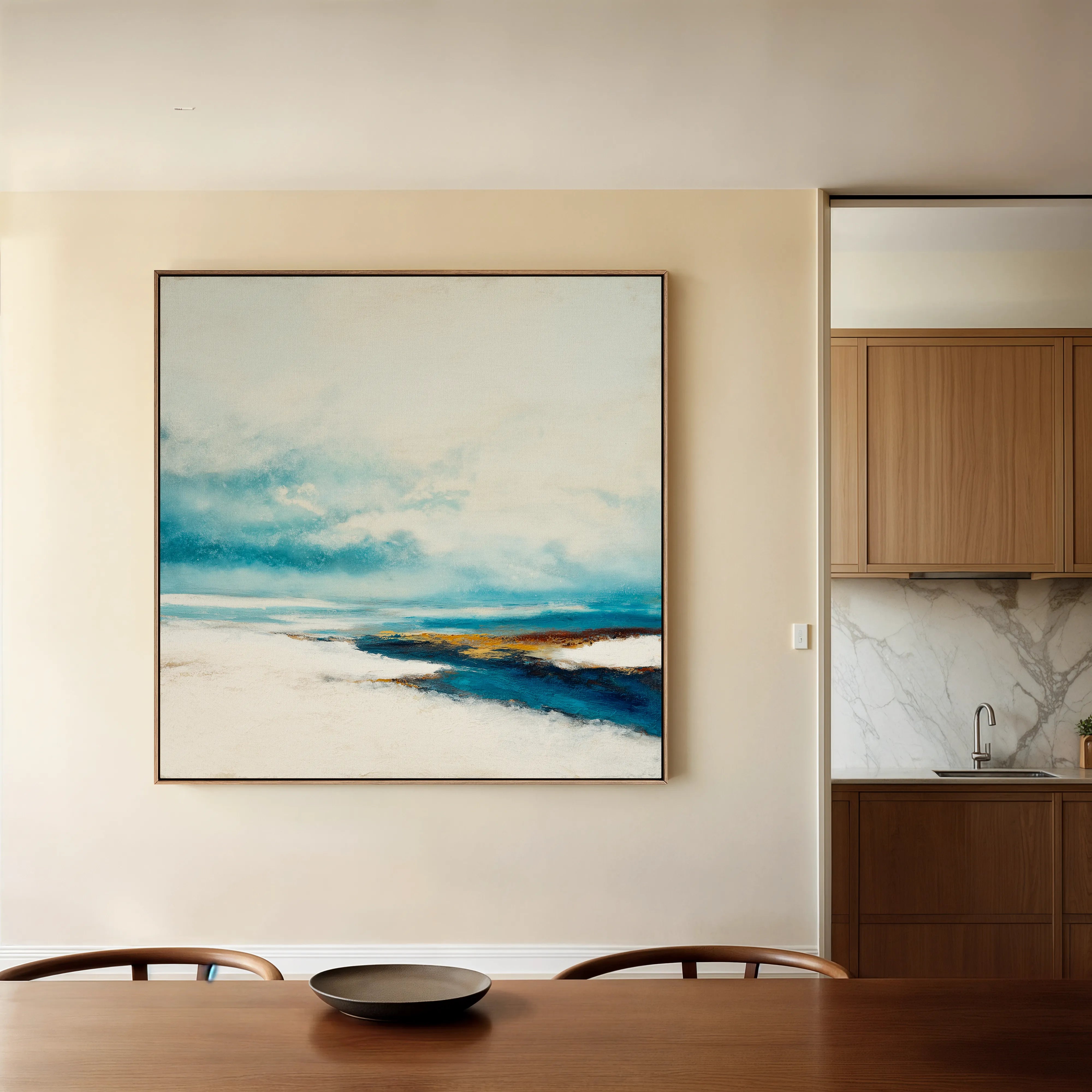 Abstract 791 Canvas Art 16" x 16" / 40 x 40 cm / Black