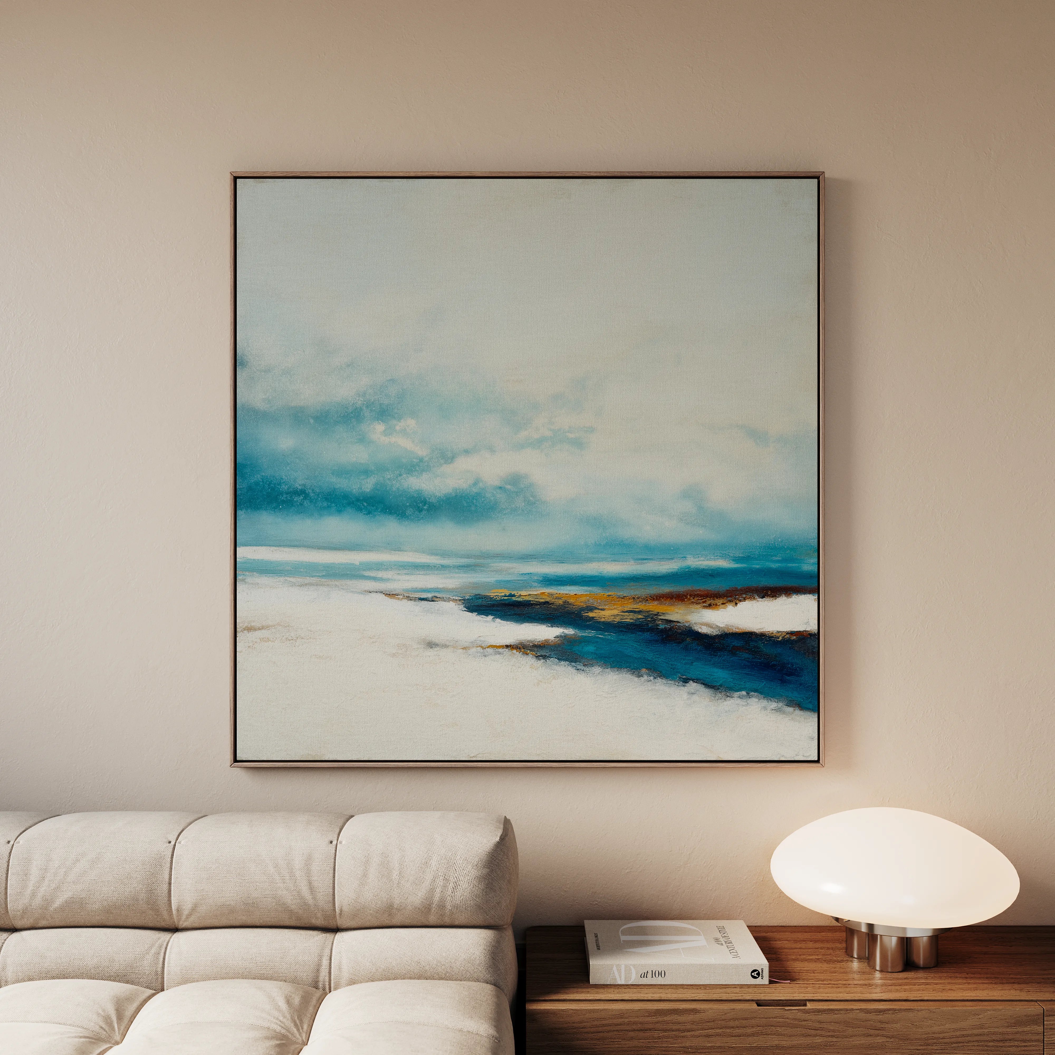 Abstract 791 Canvas Art 16" x 16" / 40 x 40 cm / Black