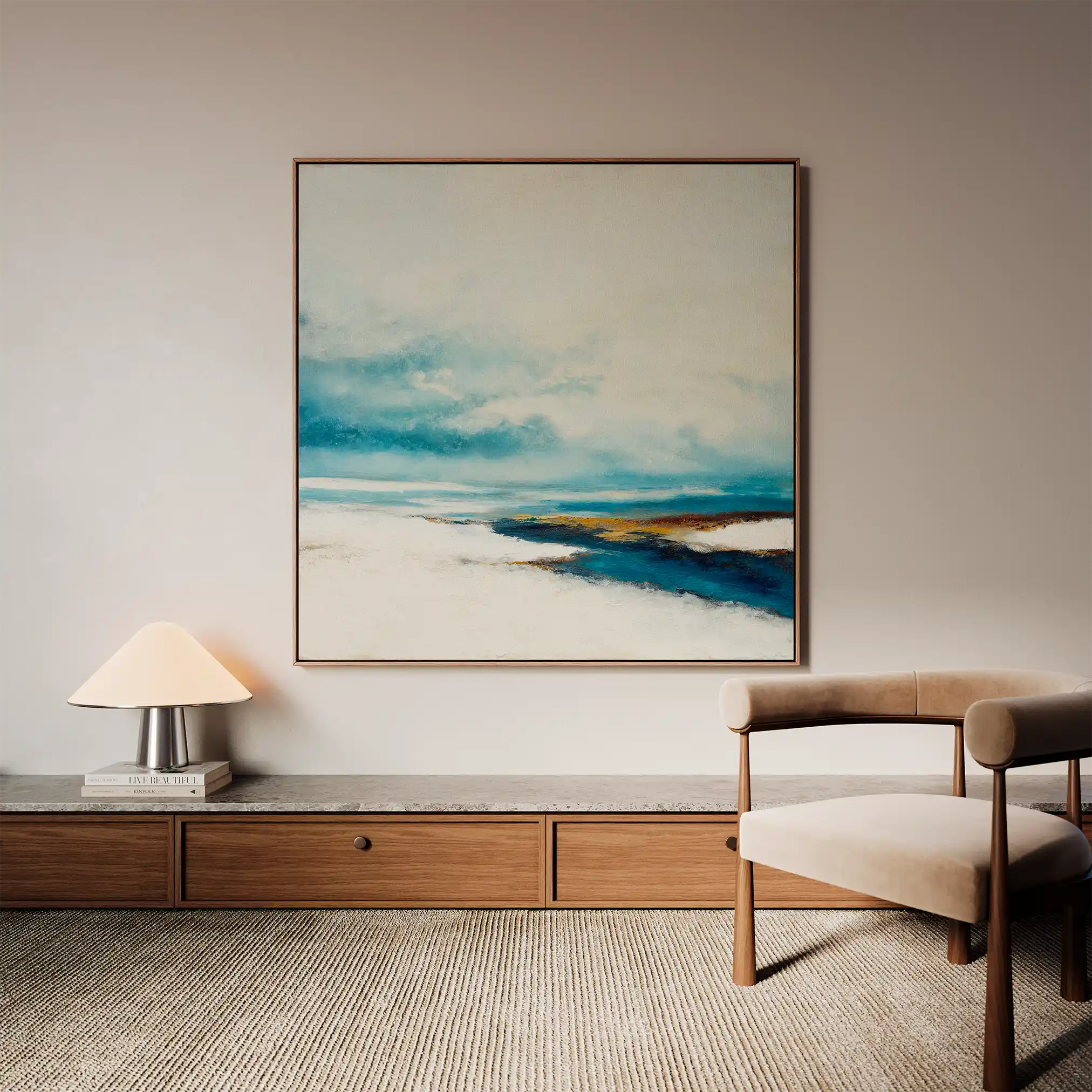 Abstract 791 Canvas Art 60 x 60 cm / Black