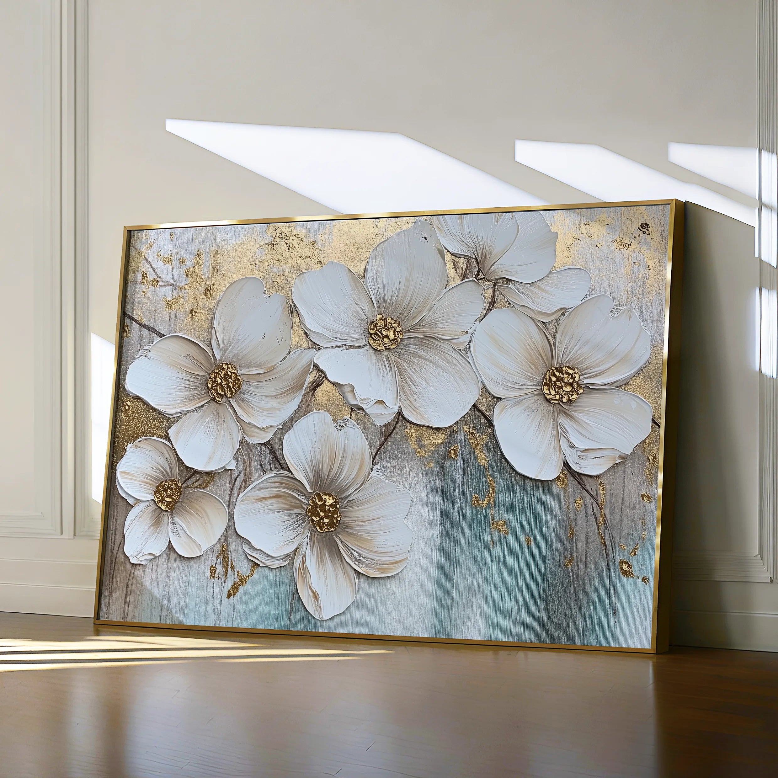 Floral 791 Canvas Art 18" x 24" / 45 x 60 cm / Black