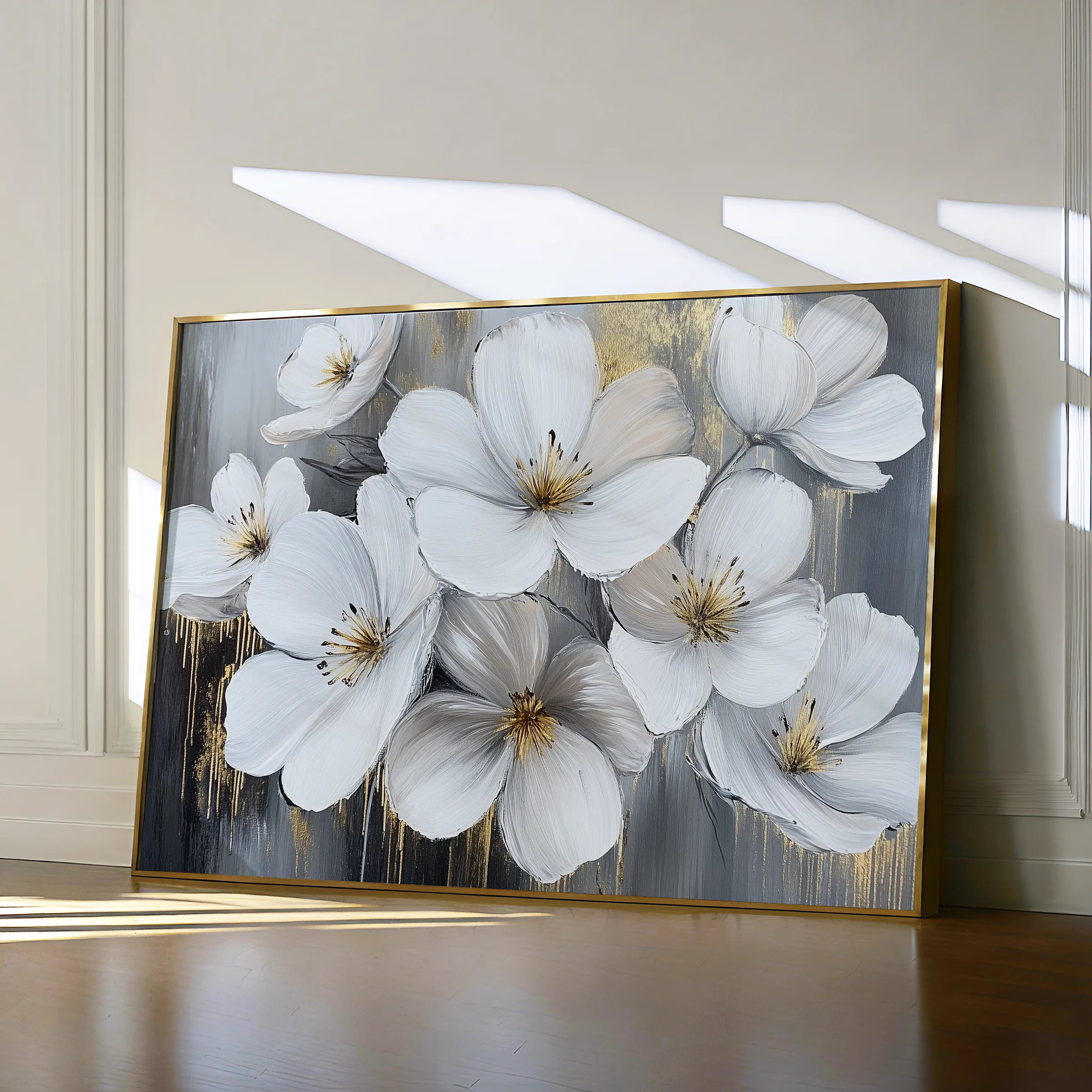Floral 792 Canvas Art 18" x 24" / 45 x 60 cm / Black