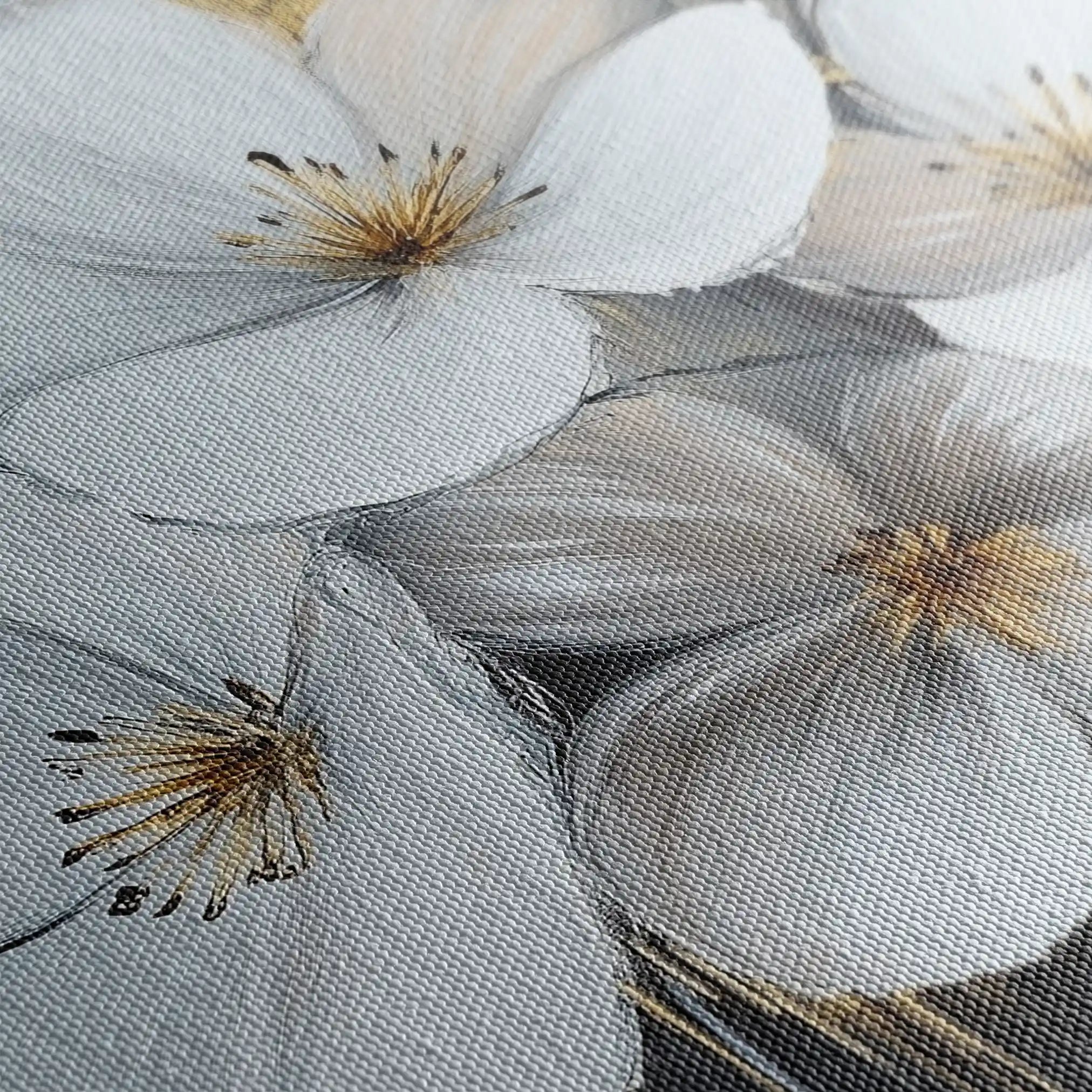 Floral 792 Canvas Art 60 x 40 cm / Black