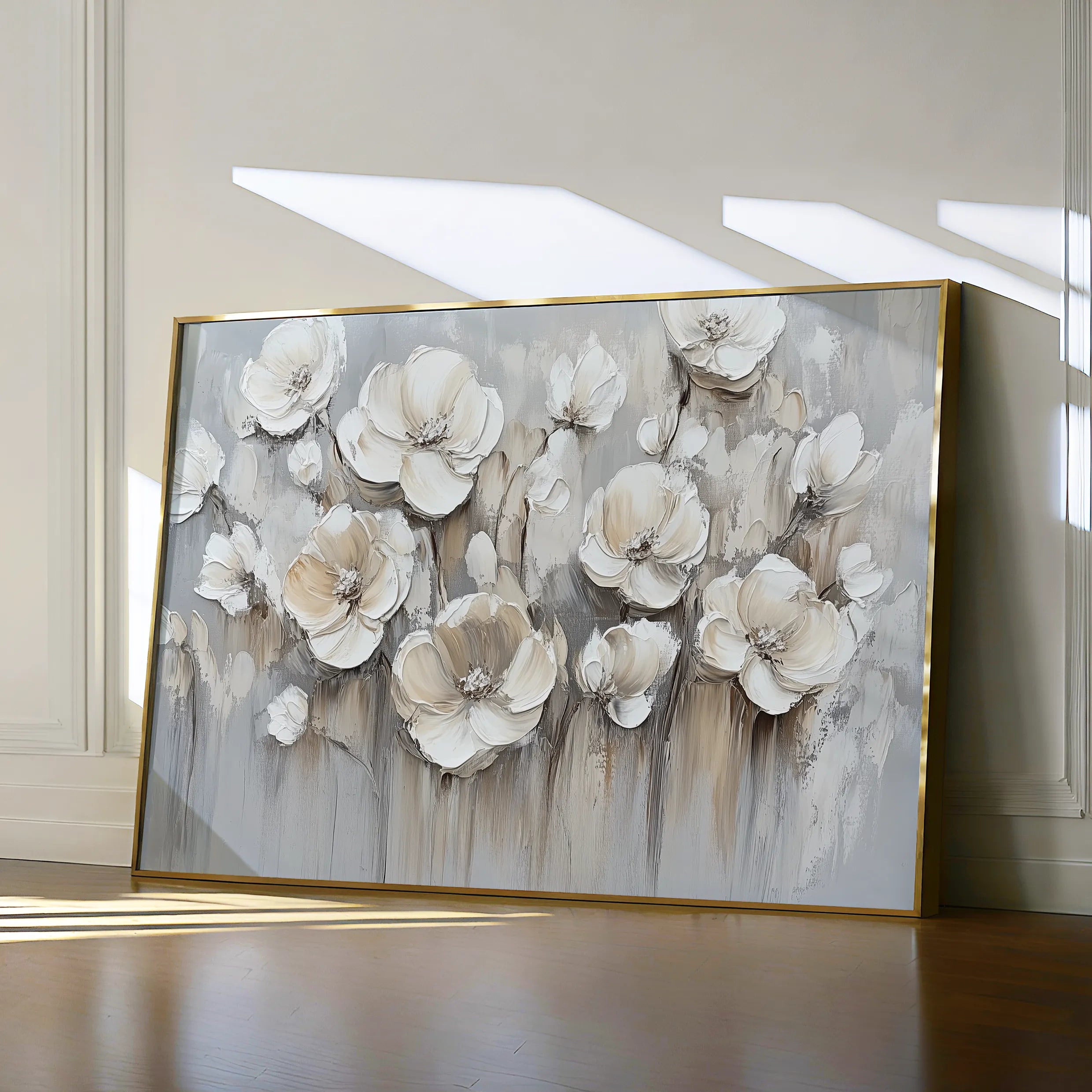 Floral 793 Canvas Art 18" x 24" / 45 x 60 cm / Black