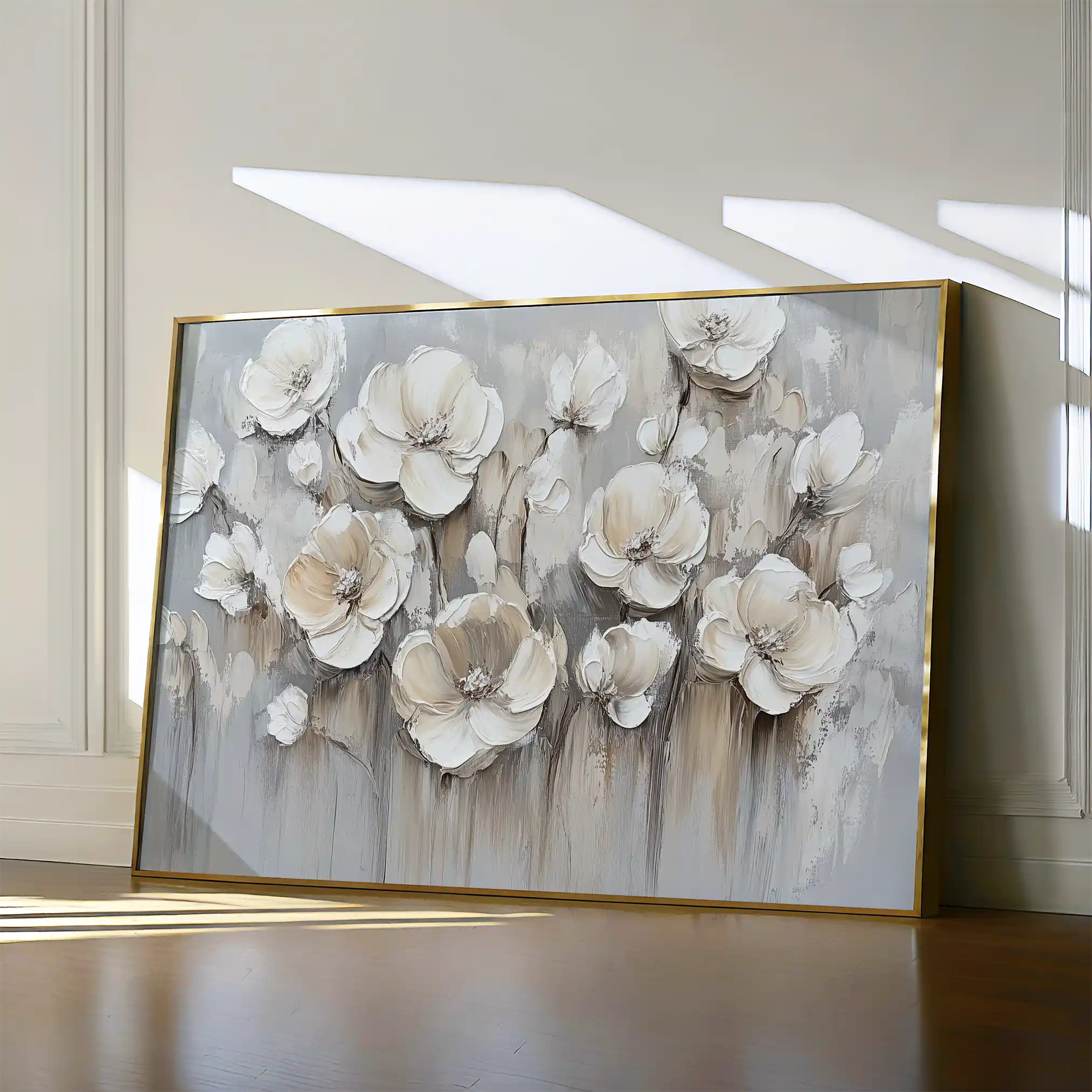 Floral 793 Canvas Art 60 x 40 cm / Black