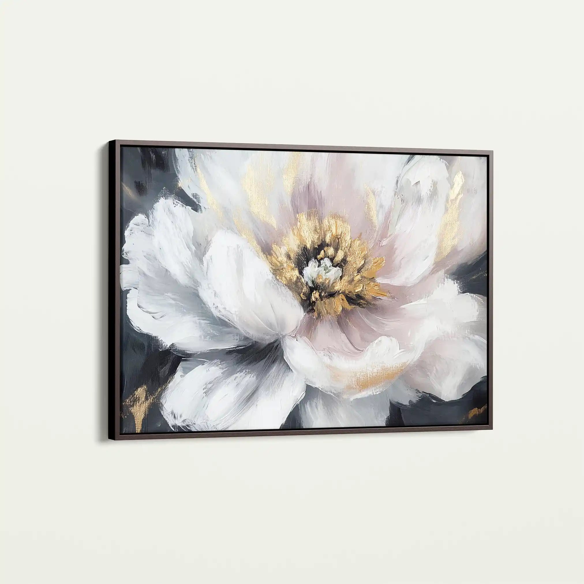 Floral 794 Canvas Art 60 x 40 cm / Black
