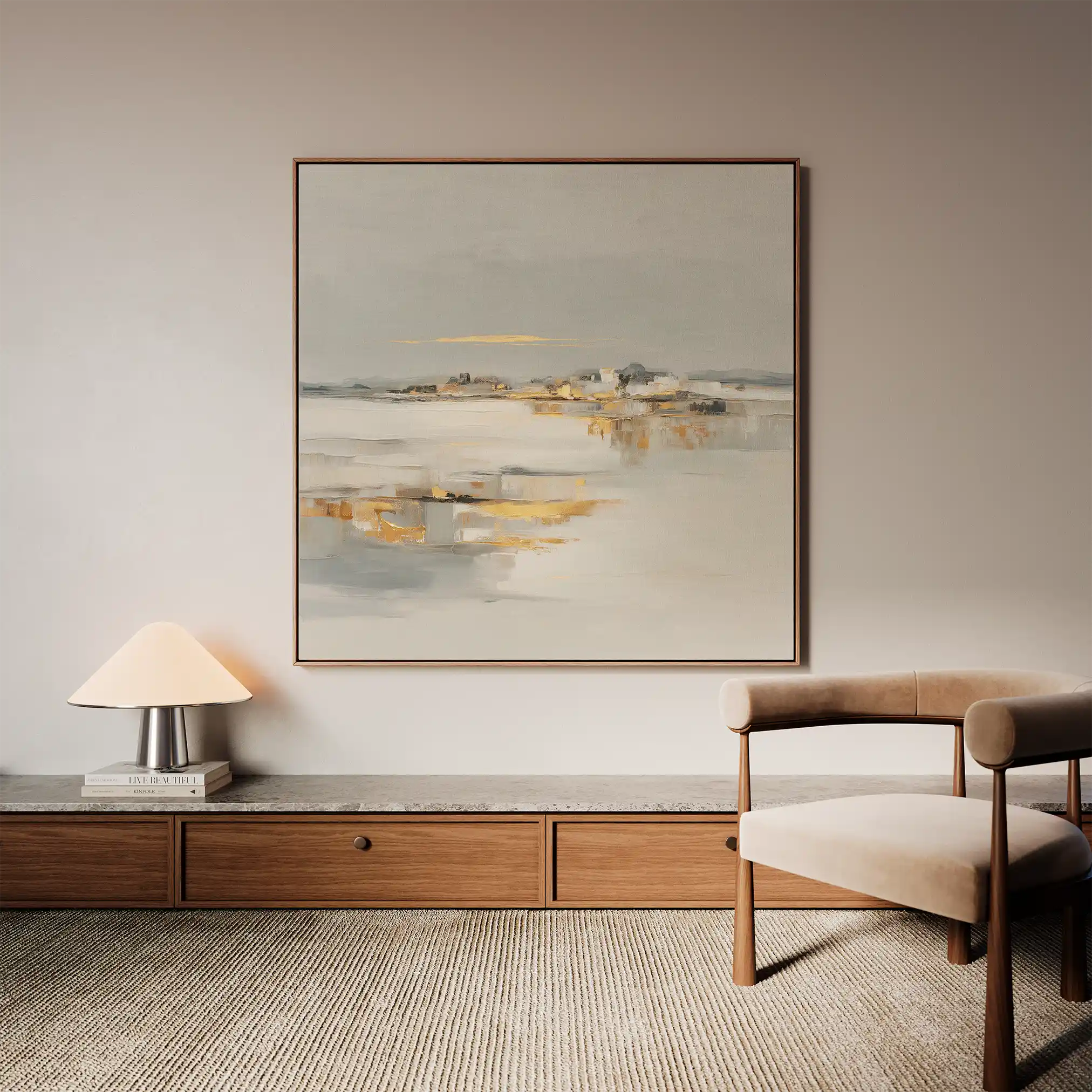 Abstract 795 Canvas Art 16" x 16" / 40 x 40 cm / Black