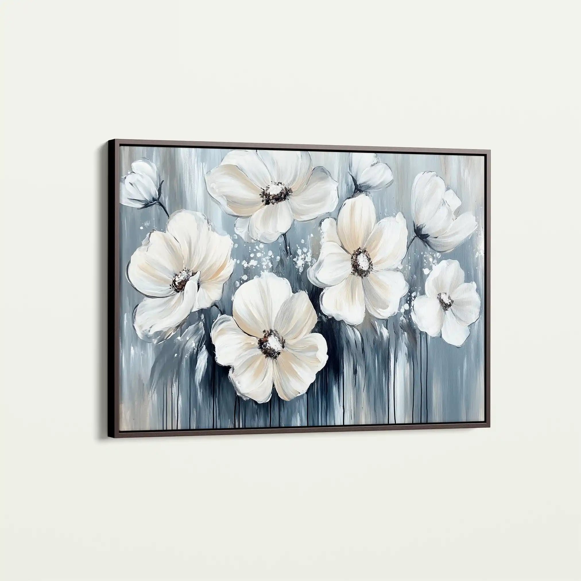 Floral 795 Canvas Art 60 x 40 cm / Black