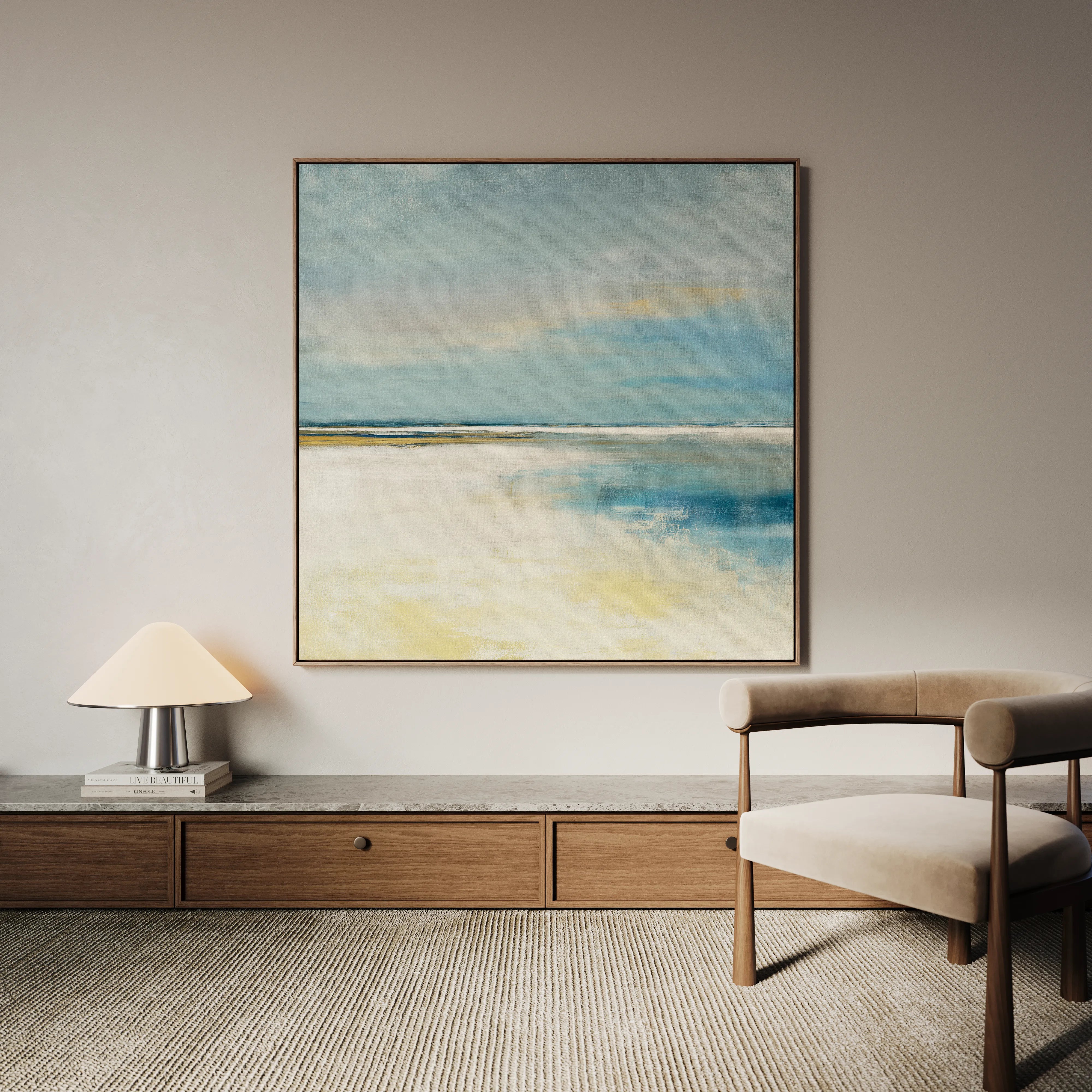 Abstract 796 Canvas Art 16" x 16" / 40 x 40 cm / Black