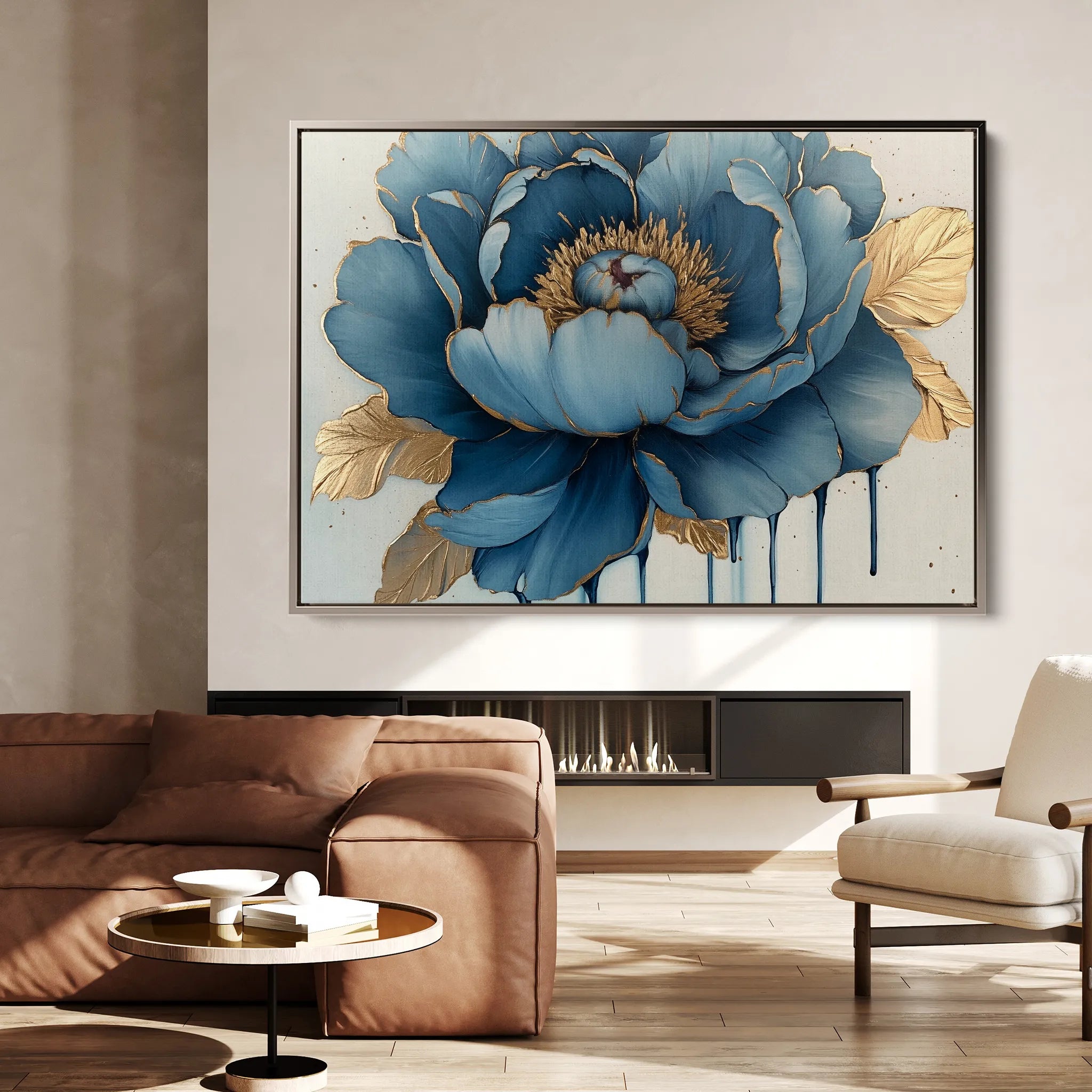 Floral 796 Canvas Art 18" x 24" / 45 x 60 cm / Black