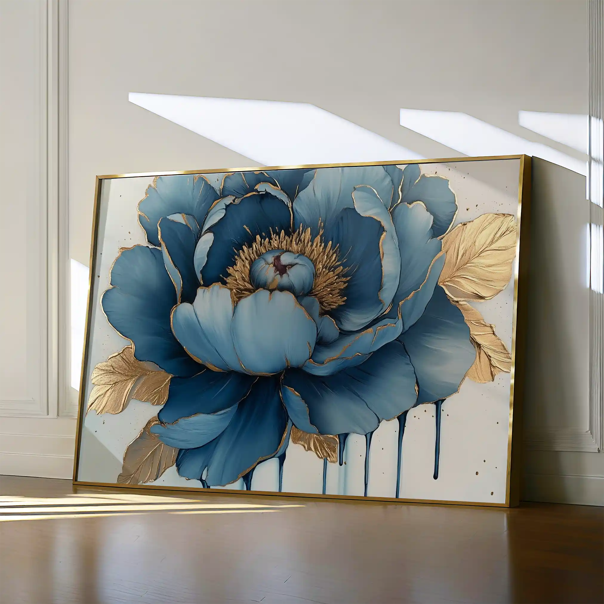 Floral 796 Canvas Art 60 x 40 cm / Black
