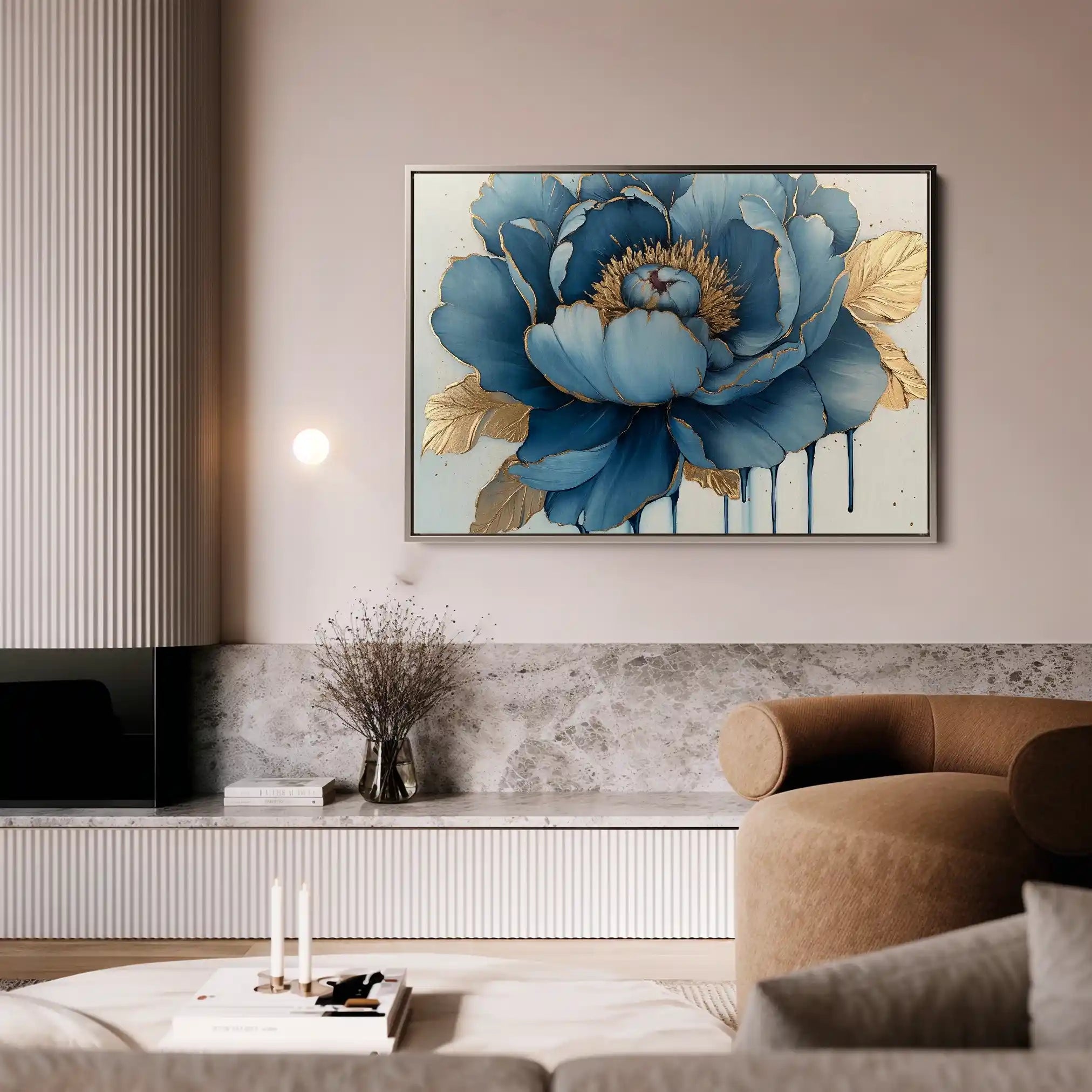 Floral 796 Canvas Art 60 x 40 cm / Black