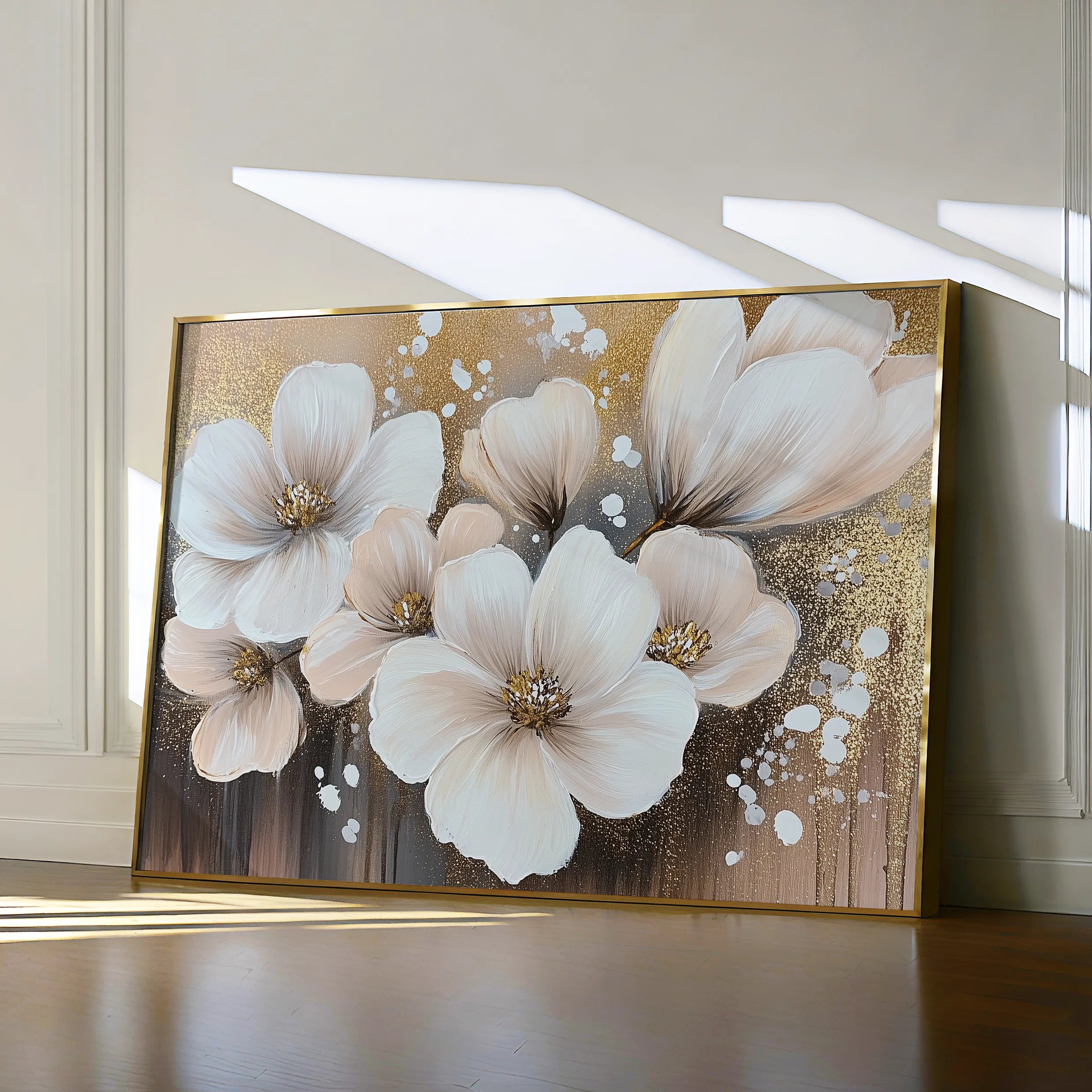Floral 797 Canvas Art 18" x 24" / 45 x 60 cm / Black