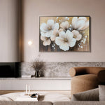 Floral 797 Canvas Art 18" x 24" / 45 x 60 cm / Black