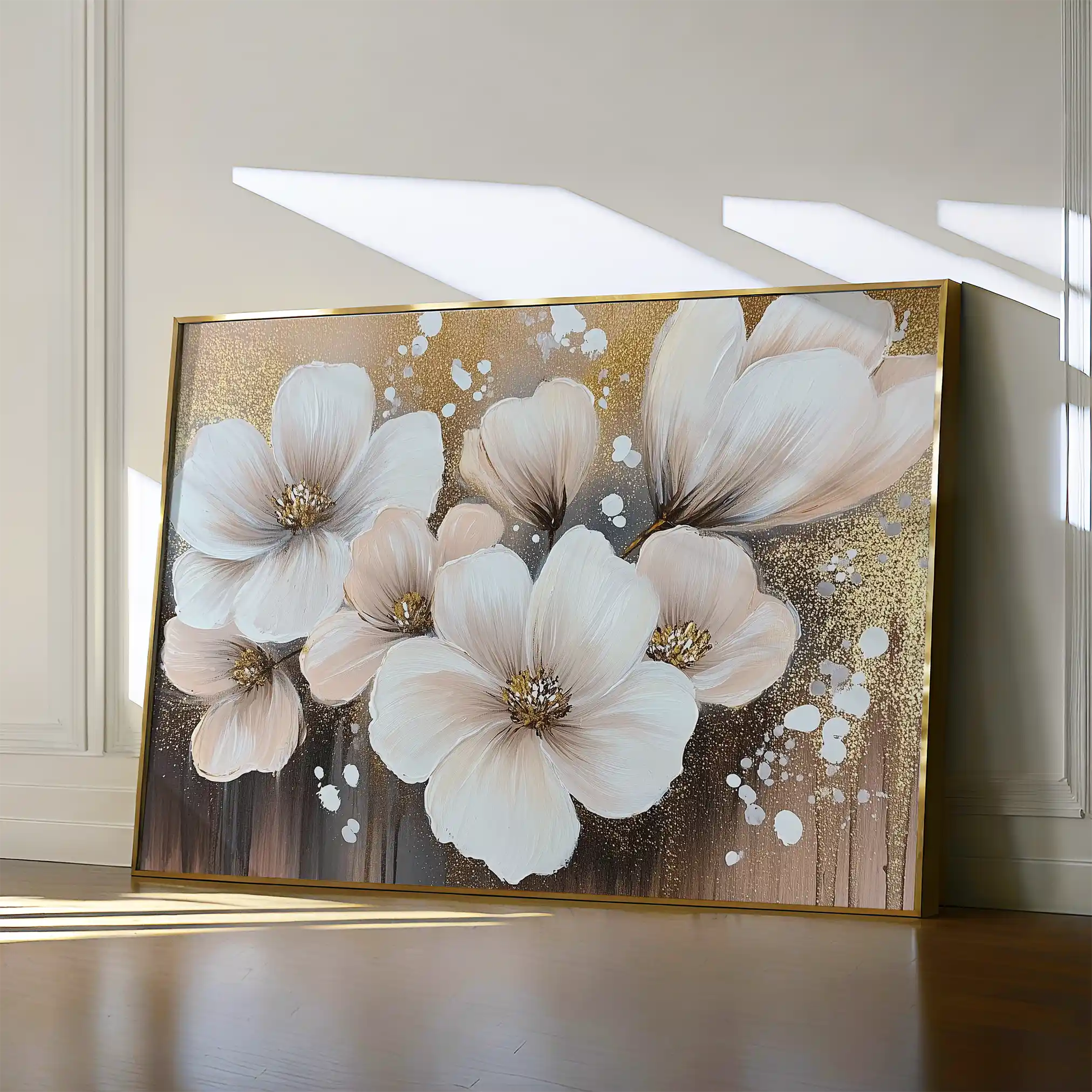 Floral 797 Canvas Art 60 x 40 cm / Black