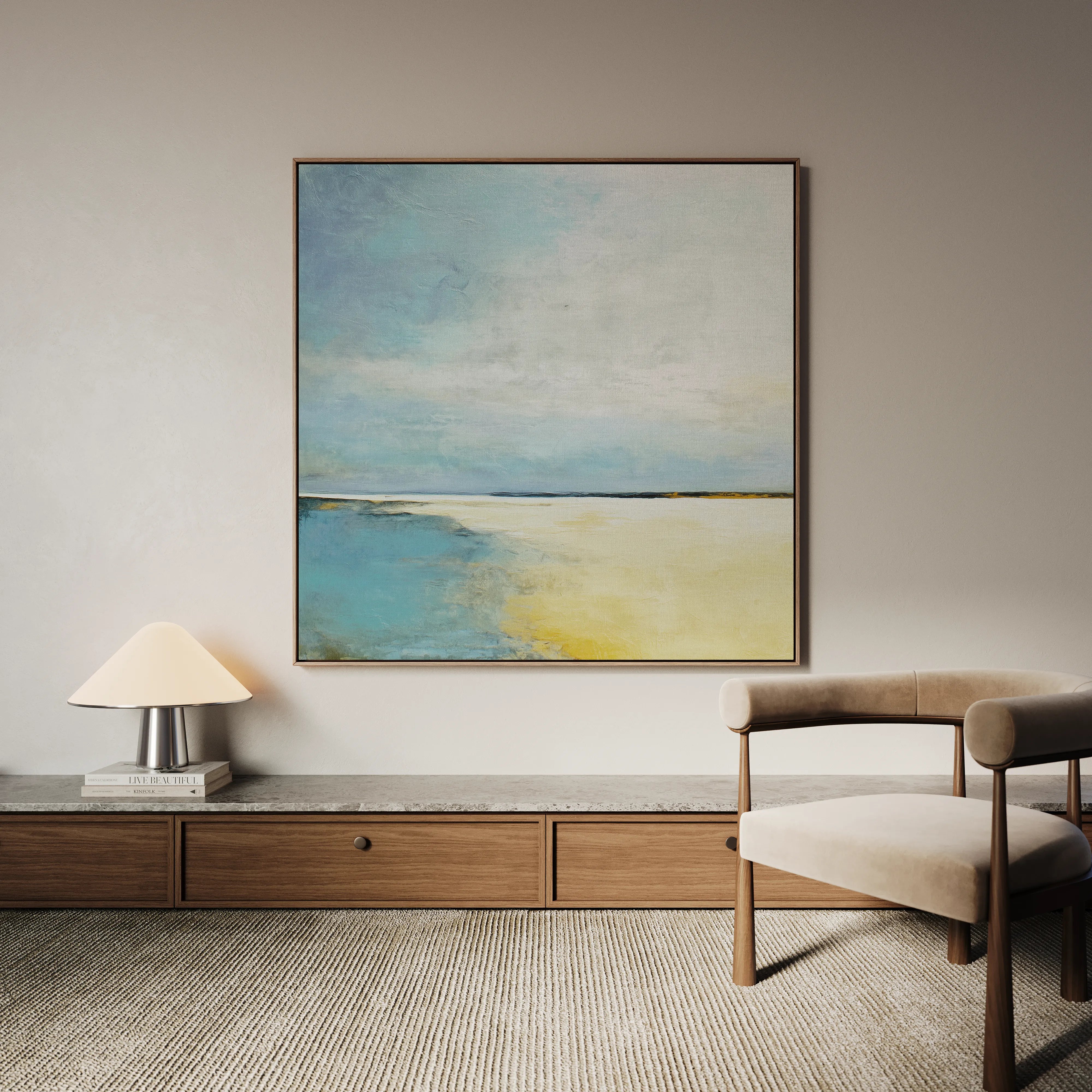 Abstract 798 Canvas Art 16" x 16" / 40 x 40 cm / Black