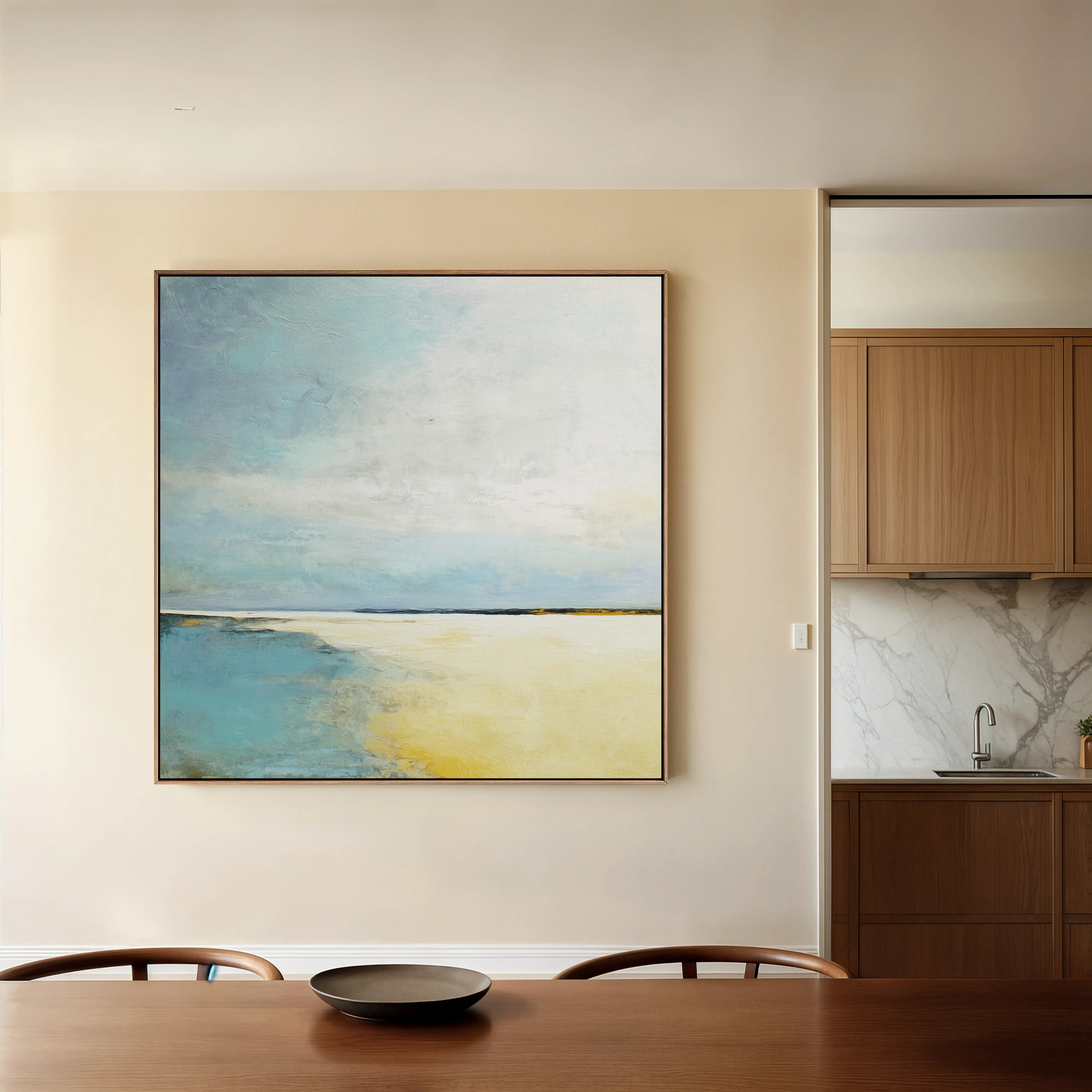 Abstract 798 Canvas Art 16" x 16" / 40 x 40 cm / Black