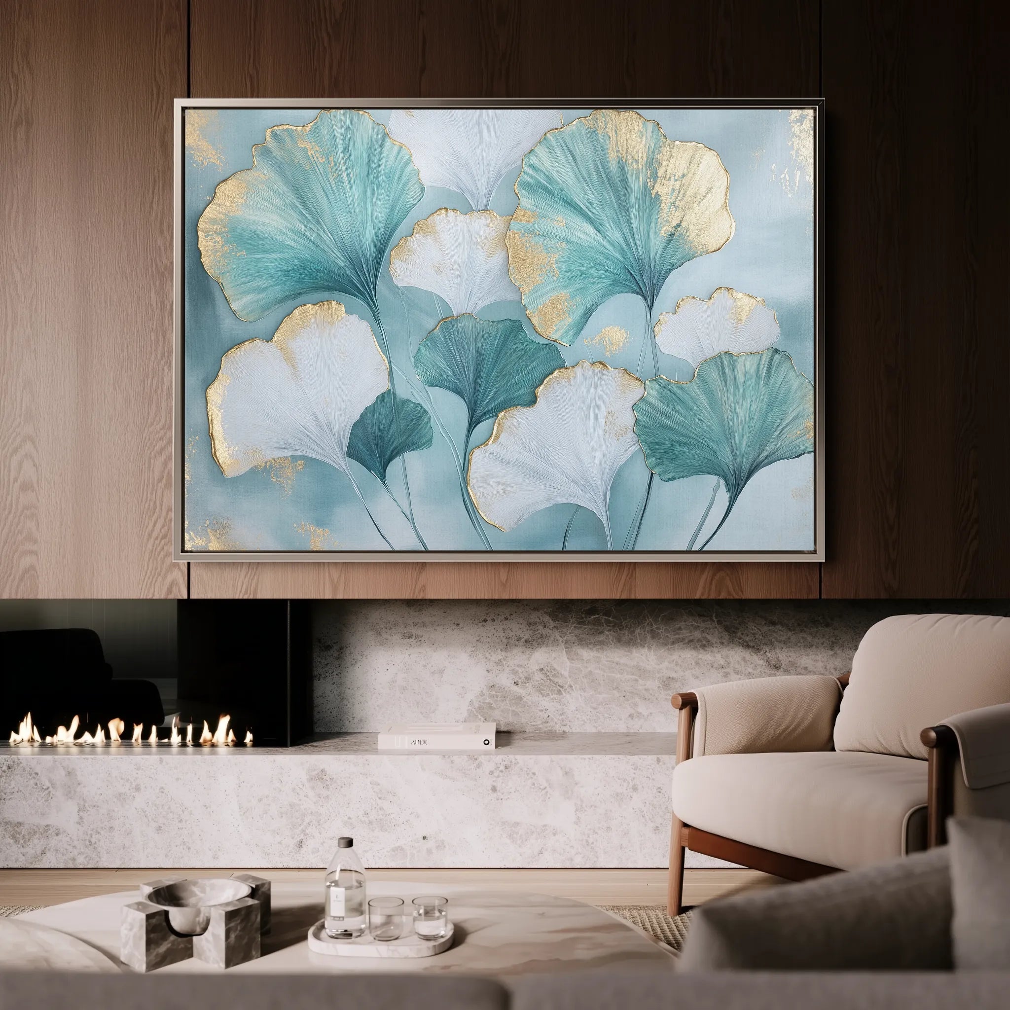 Floral 798 Canvas Art 18" x 24" / 45 x 60 cm / Black