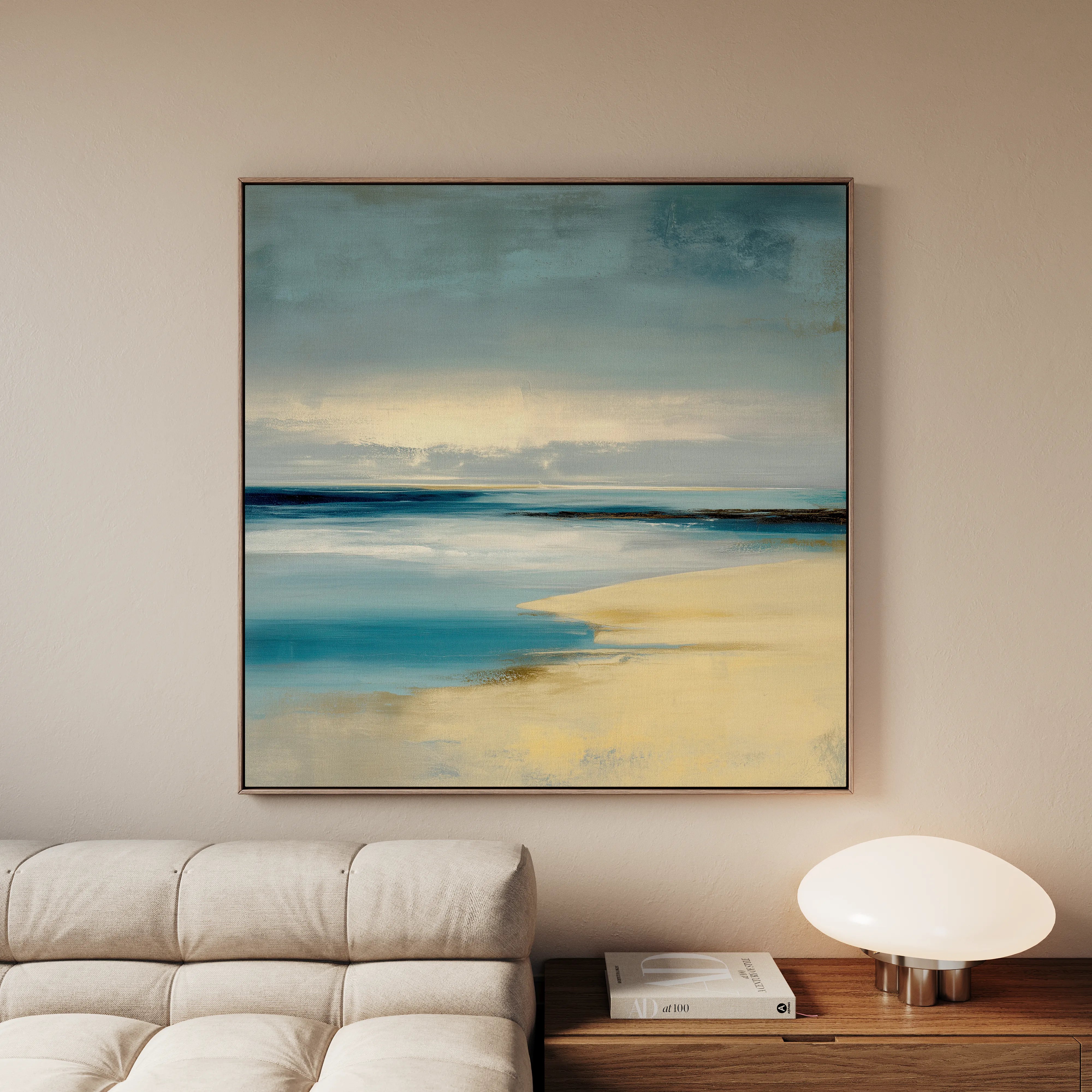 Abstract 799 Canvas Art 16" x 16" / 40 x 40 cm / Black