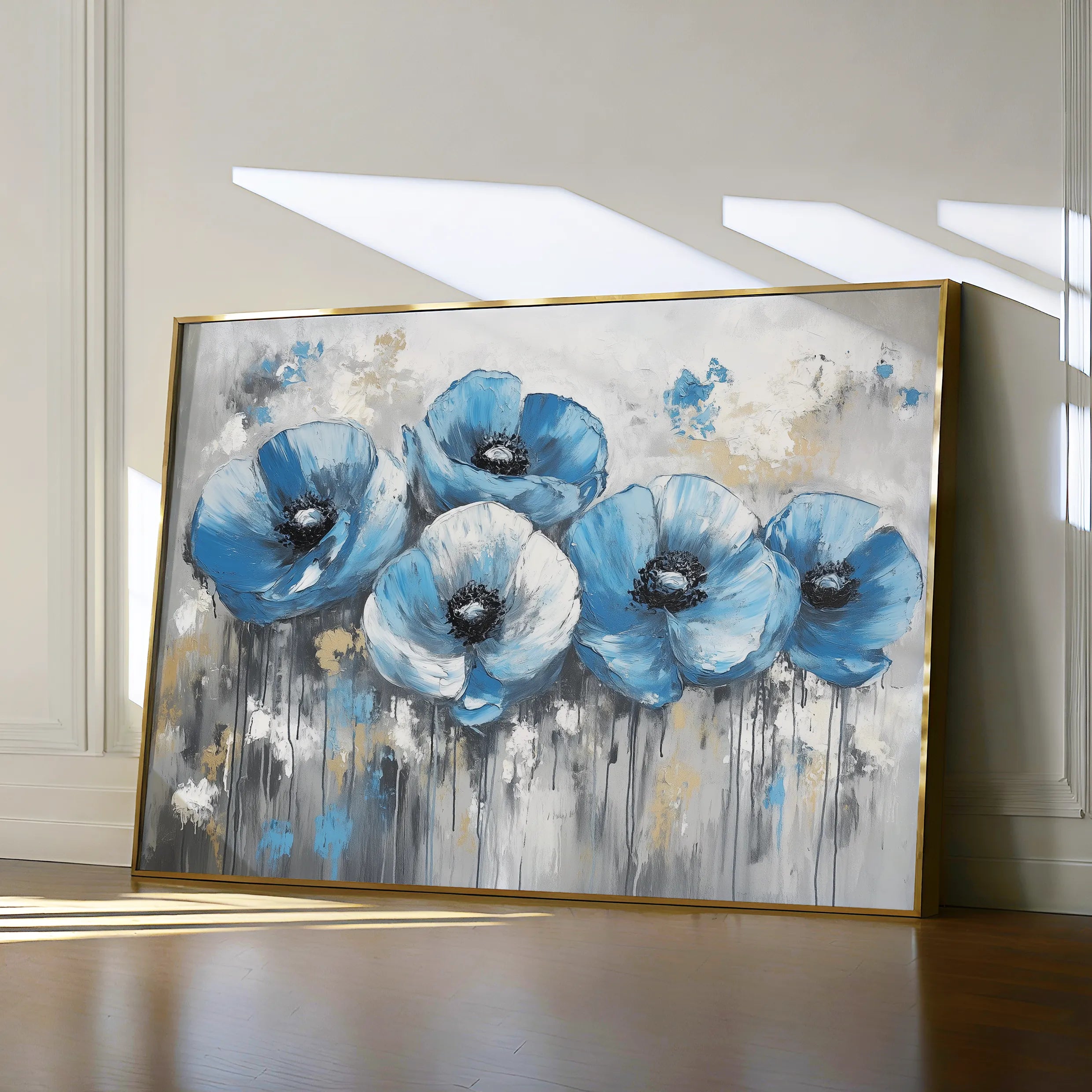 Floral 799 Canvas Art 18" x 24" / 45 x 60 cm / Black
