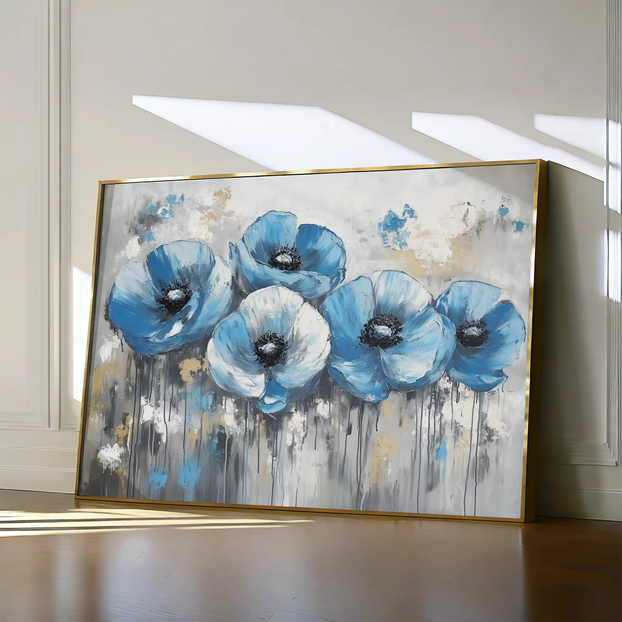 Floral 799 Canvas Art 60 x 40 cm / Black