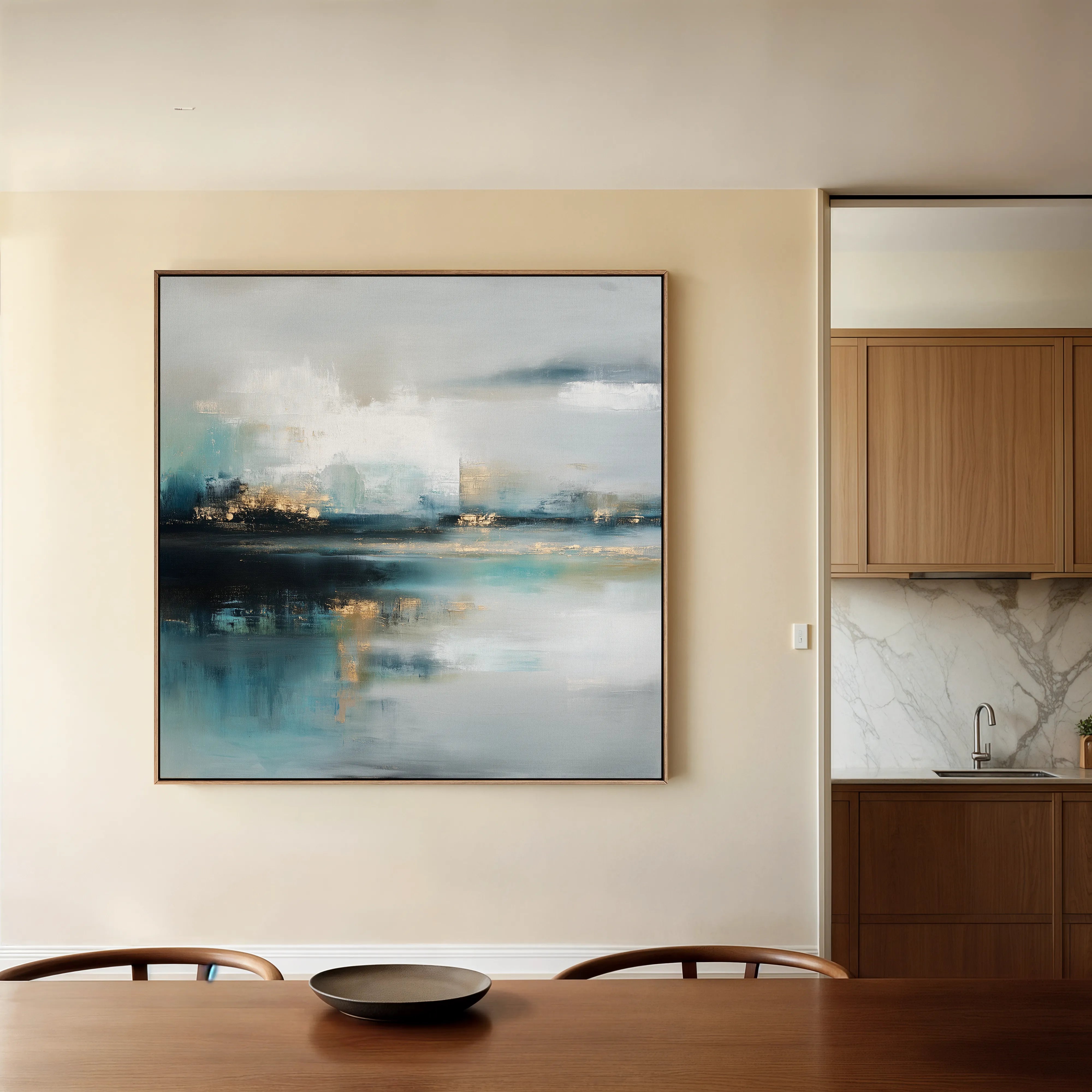 Abstract 800 Canvas Art 16" x 16" / 40 x 40 cm / Black