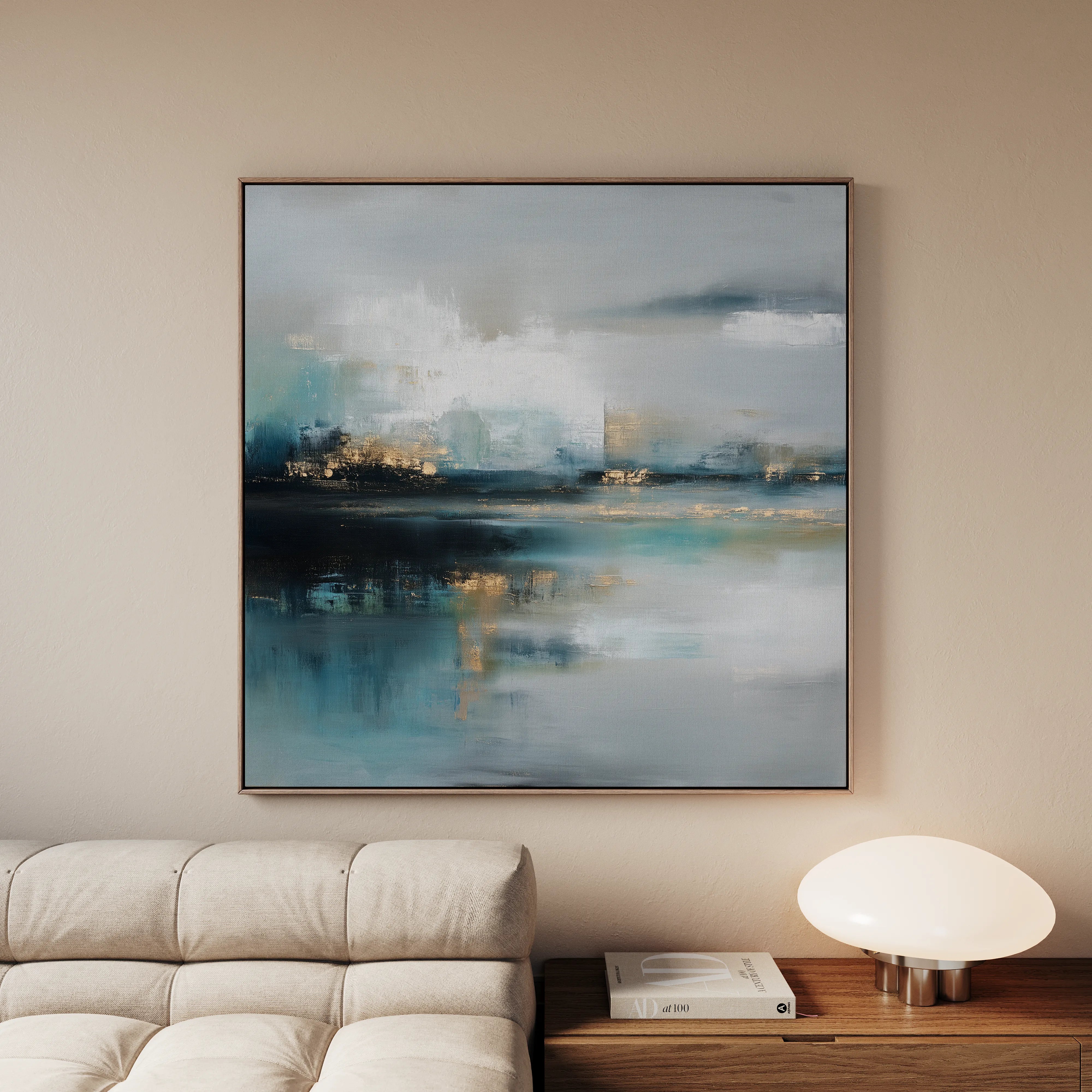 Abstract 800 Canvas Art 16" x 16" / 40 x 40 cm / Black