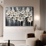 Floral 800 Canvas Art 18" x 24" / 45 x 60 cm / Black