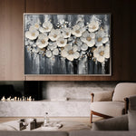 Floral 800 Canvas Art 18" x 24" / 45 x 60 cm / Black