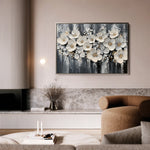 Floral 800 Canvas Art 18" x 24" / 45 x 60 cm / Black