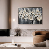 Floral 800 Canvas Art 18" x 24" / 45 x 60 cm / Black