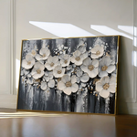 Floral 800 Canvas Art 60 x 40 cm / Black