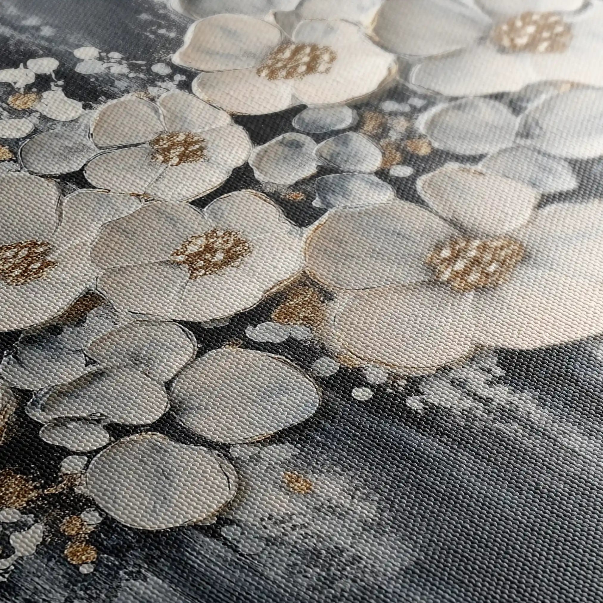 Floral 800 Canvas Art 60 x 40 cm / Black