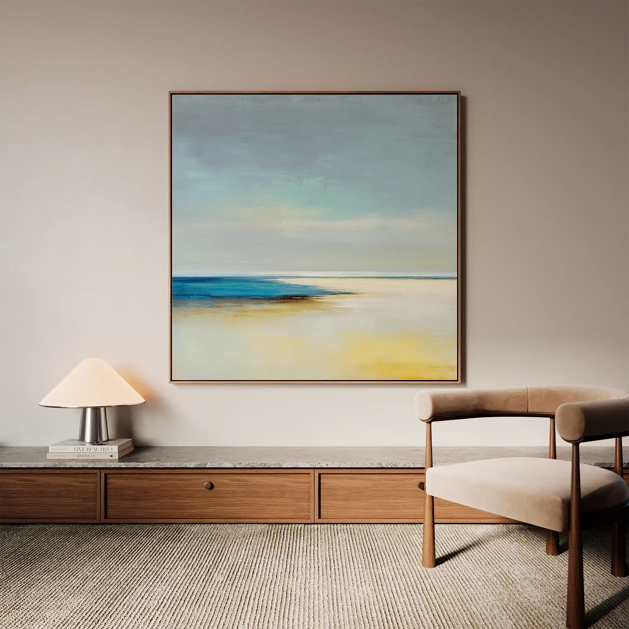 Abstract 801 Canvas Art 16" x 16" / 40 x 40 cm / Black