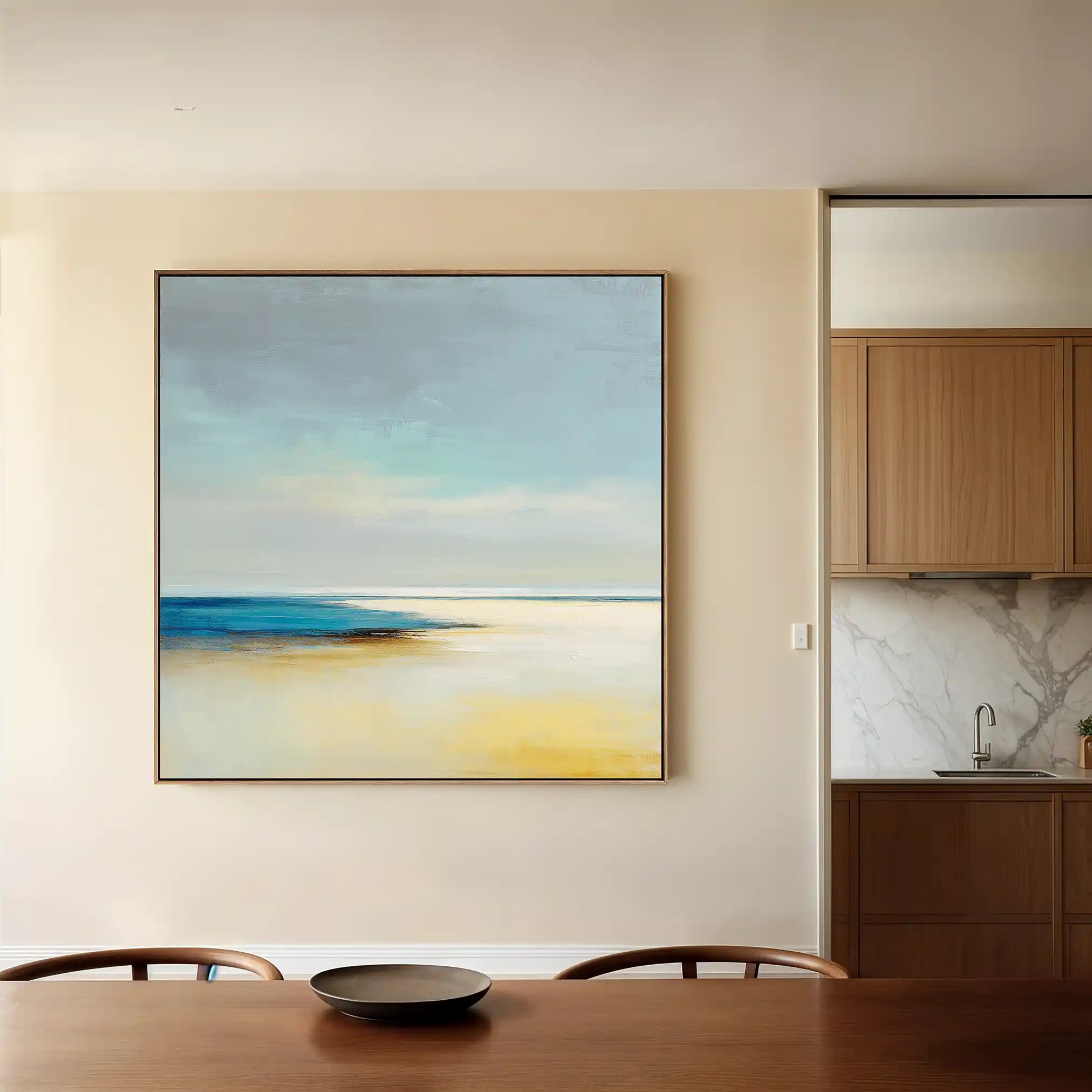Abstract 801 Canvas Art 16" x 16" / 40 x 40 cm / Black