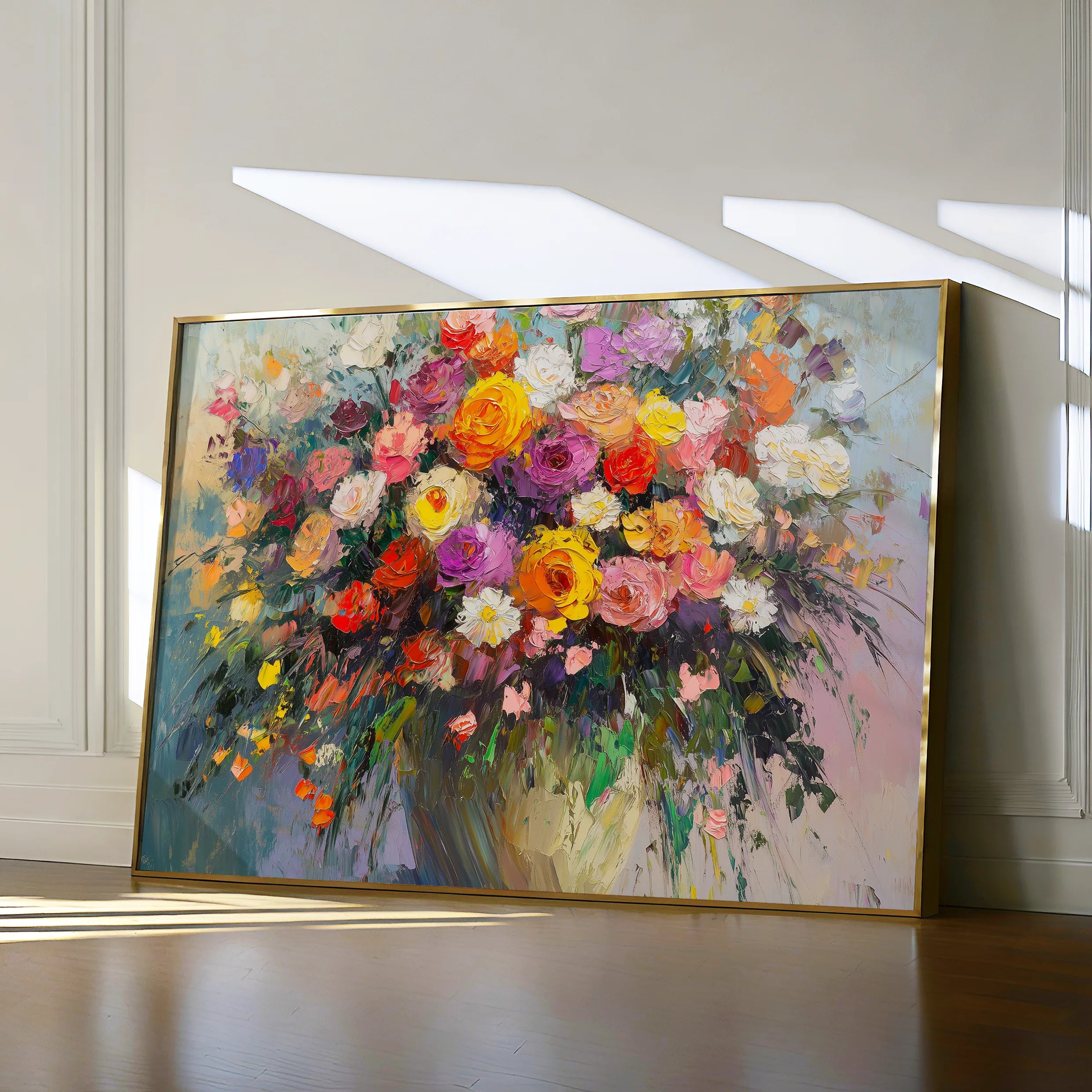 Floral 801 Canvas Art 18" x 24" / 45 x 60 cm / Black