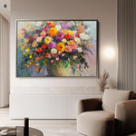 Floral 801 Canvas Art 18" x 24" / 45 x 60 cm / Black