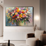 Floral 801 Canvas Art 18" x 24" / 45 x 60 cm / Black