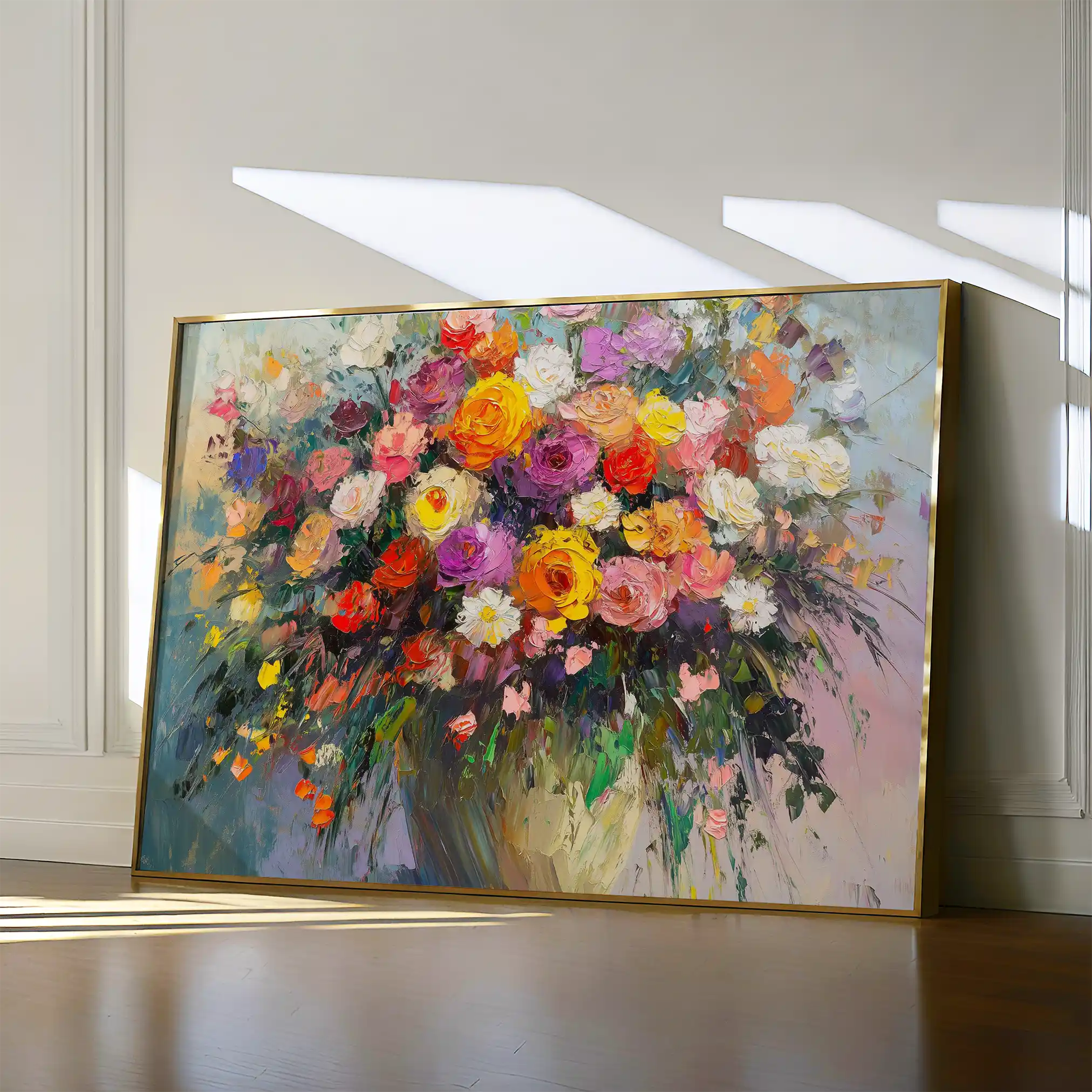 Floral 801 Canvas Art 60 x 40 cm / Black