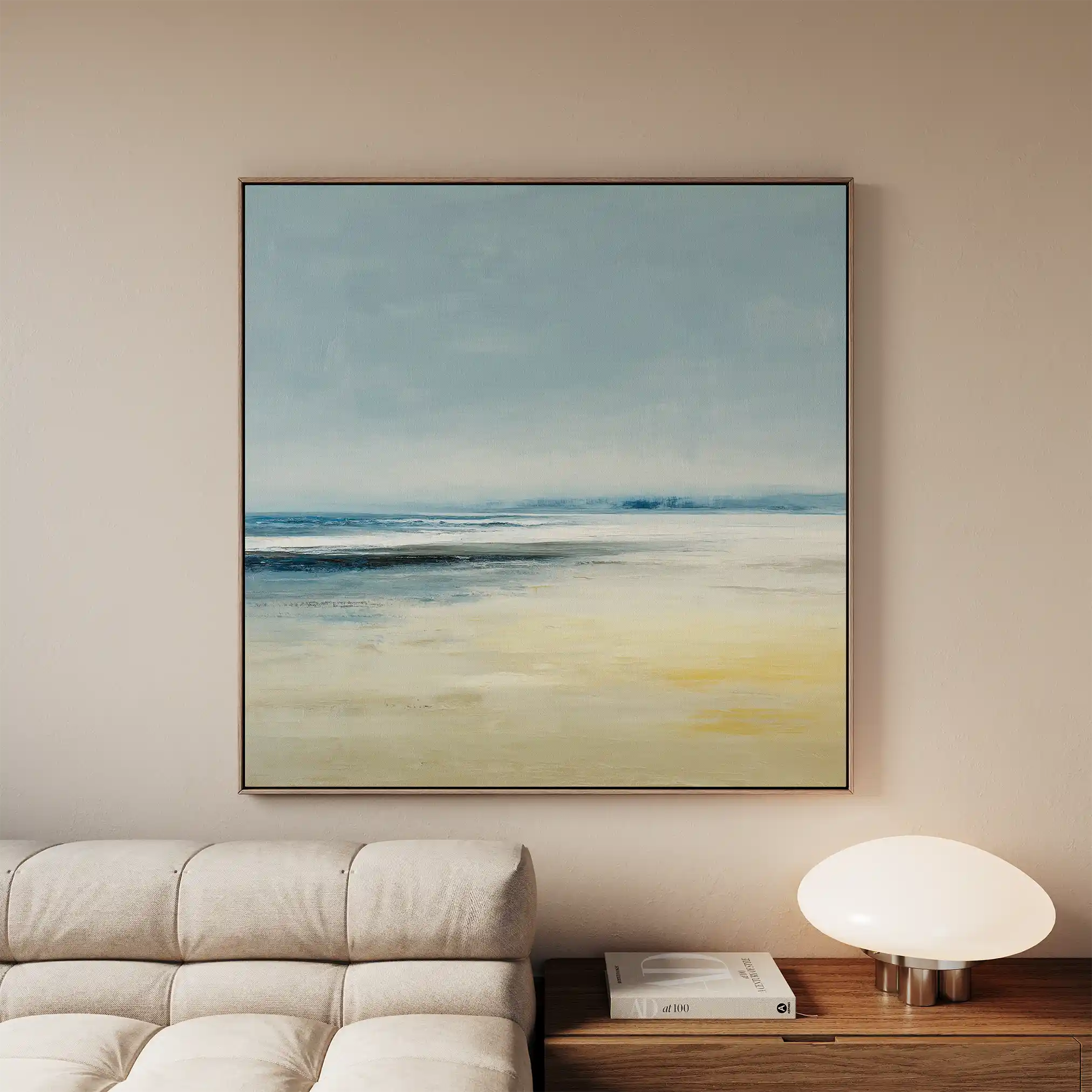 Abstract 802 Canvas Art 16" x 16" / 40 x 40 cm / Black