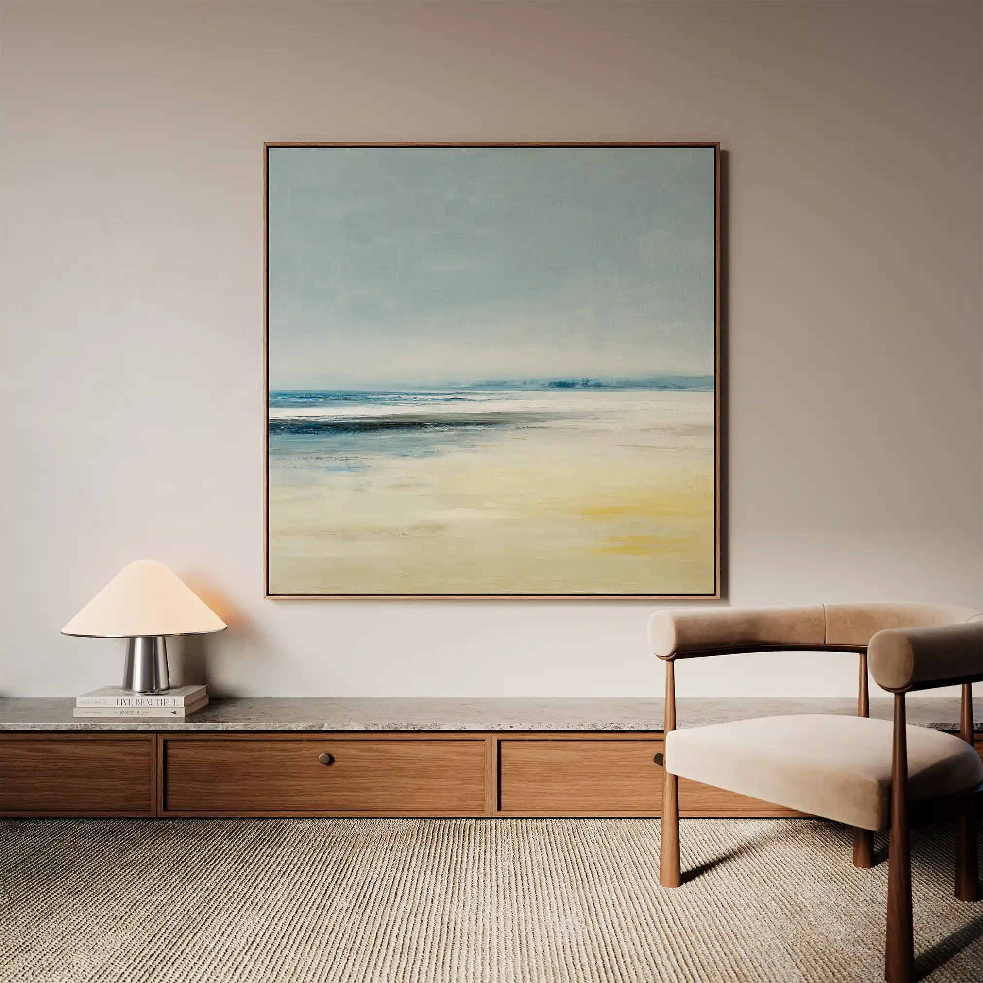 Abstract 802 Canvas Art 16" x 16" / 40 x 40 cm / Black