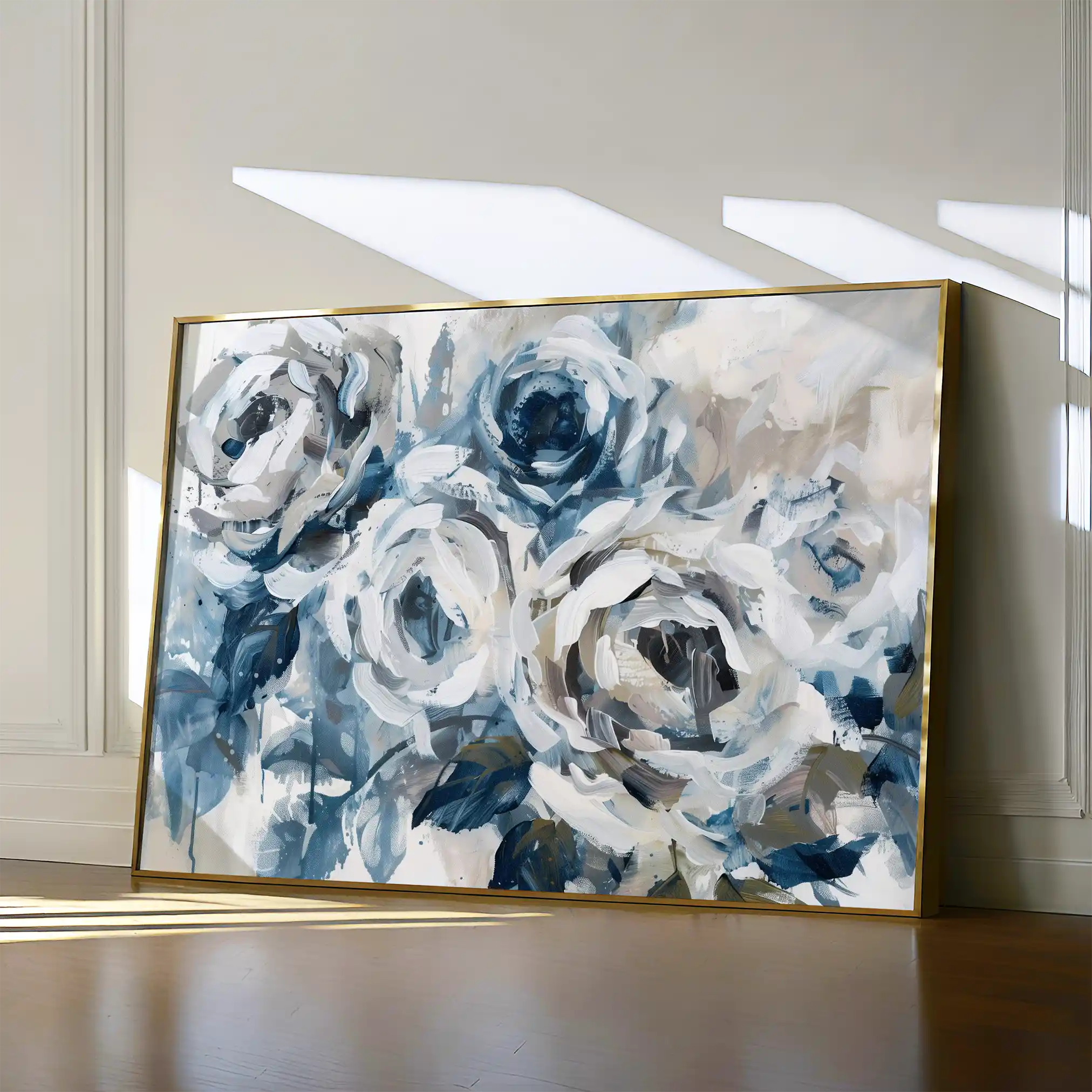 Floral 802 Canvas Art 60 x 40 cm / Black